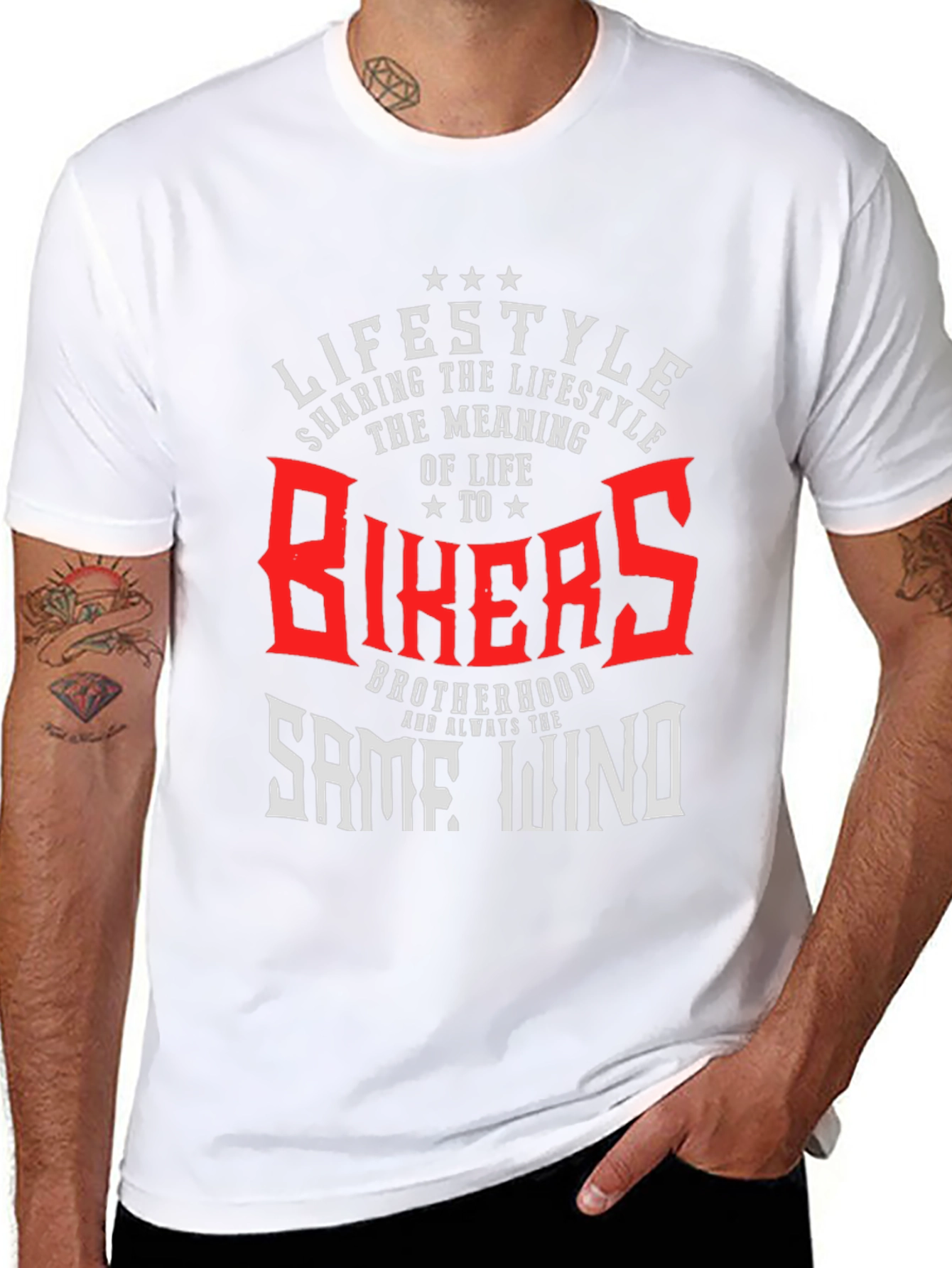 Bikers Lifestyle T-Shirt - Brotherhood & The Open Road