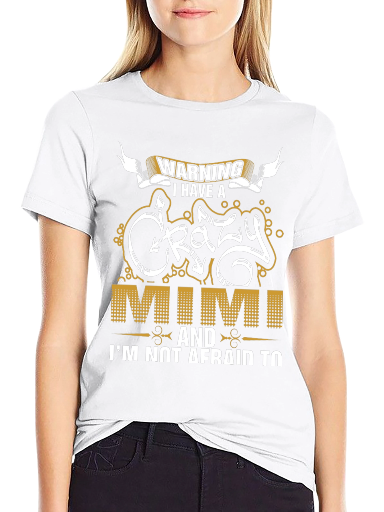 Warning Crazy Mimi T-Shirt Novelty Graphic Tee