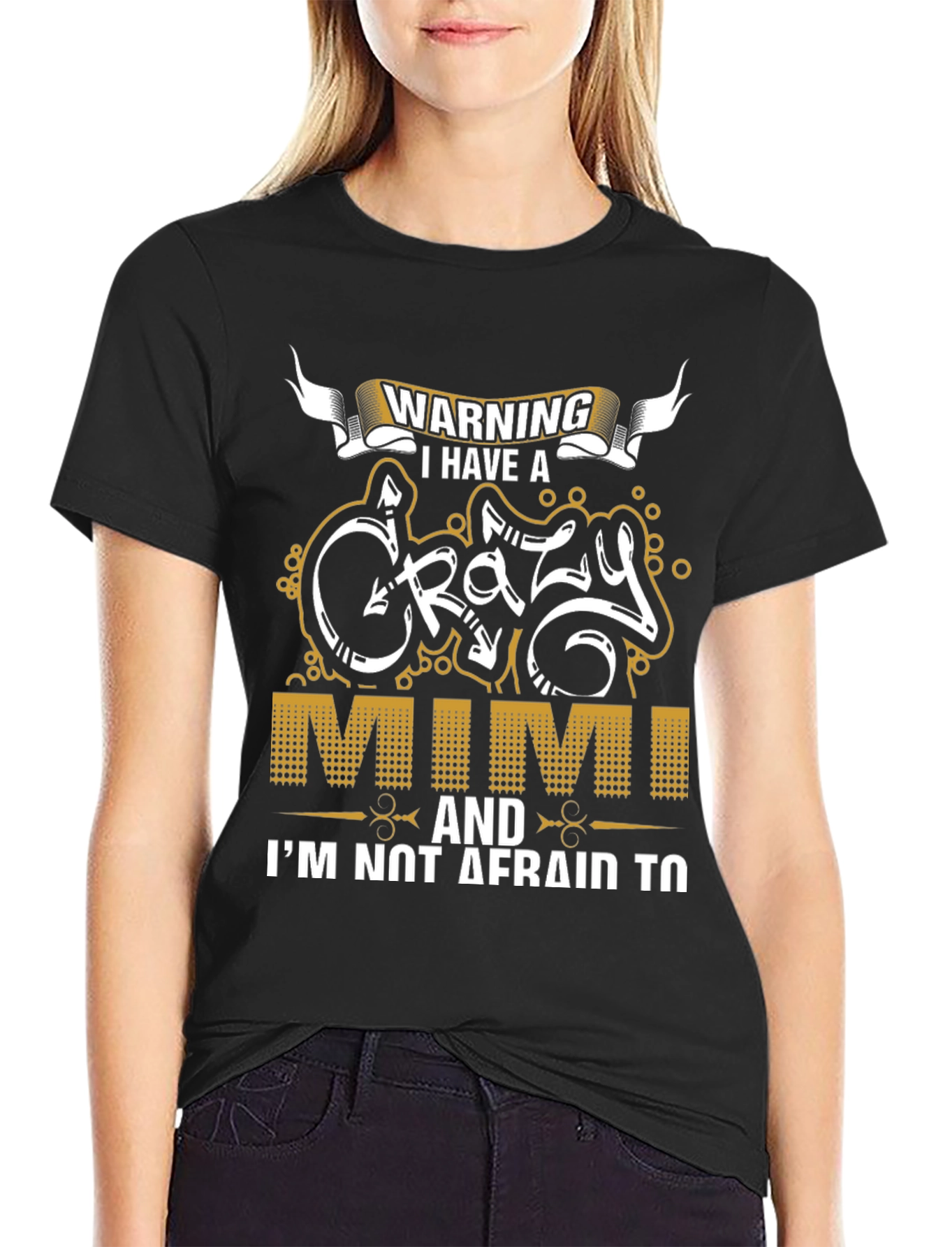 Warning Crazy Mimi T-Shirt Novelty Graphic Tee