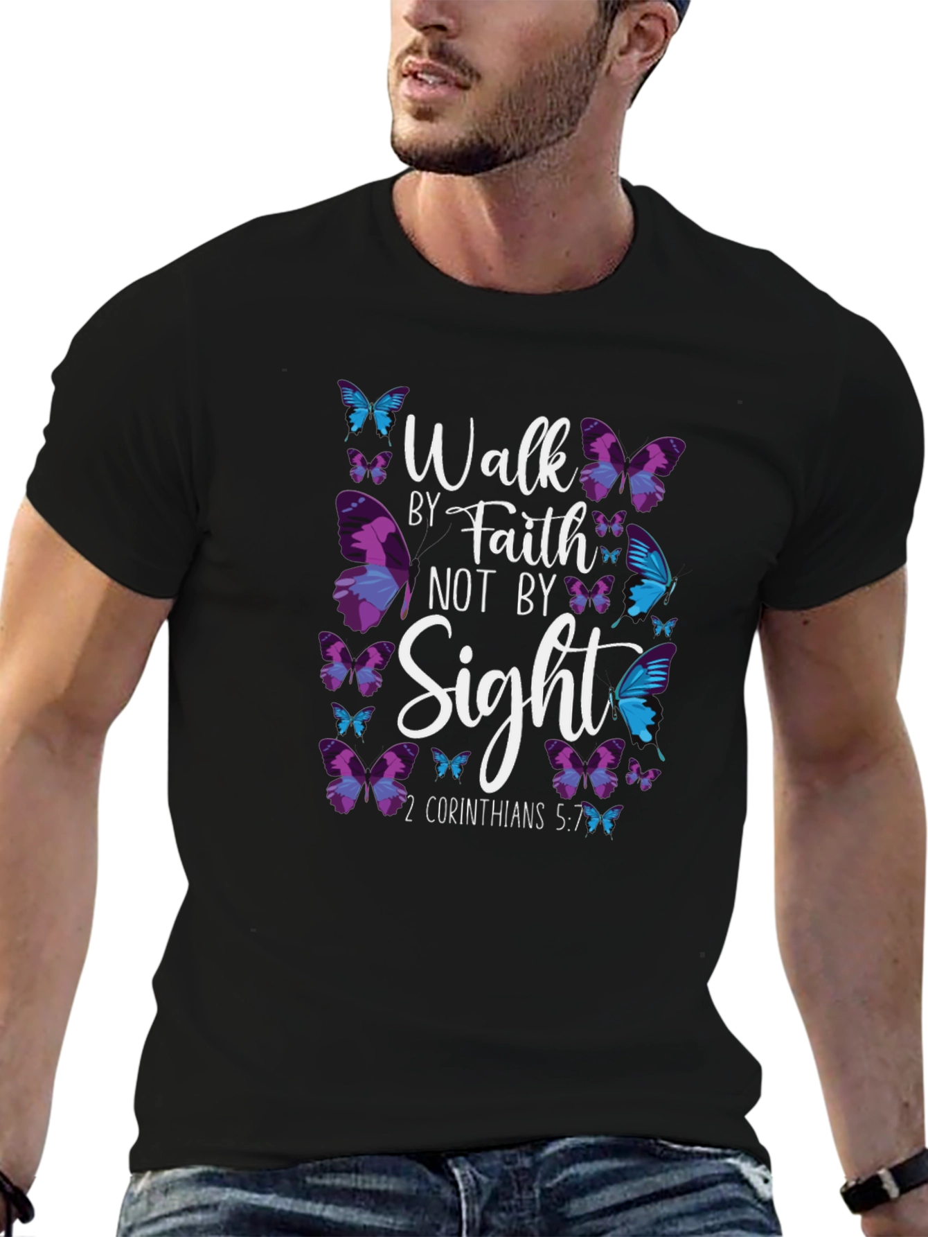 Faith Butterfly Graphic Tee - Christian T-Shirt