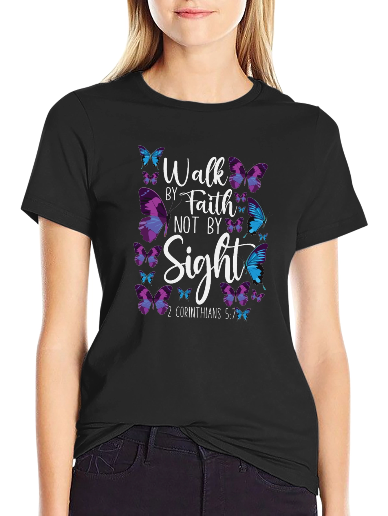 Faith Butterfly Graphic Tee - Christian T-Shirt