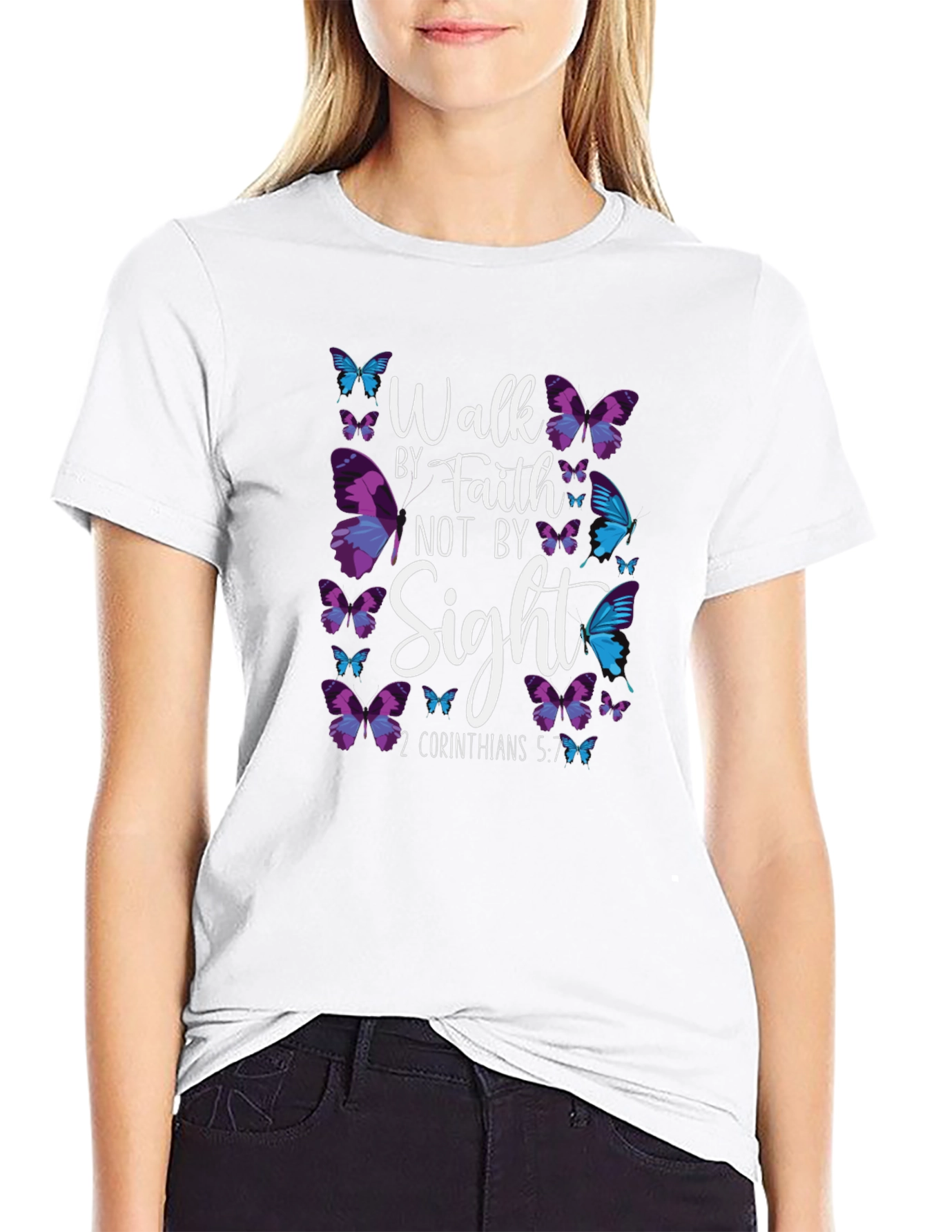 Faith Butterfly Graphic Tee - Christian T-Shirt