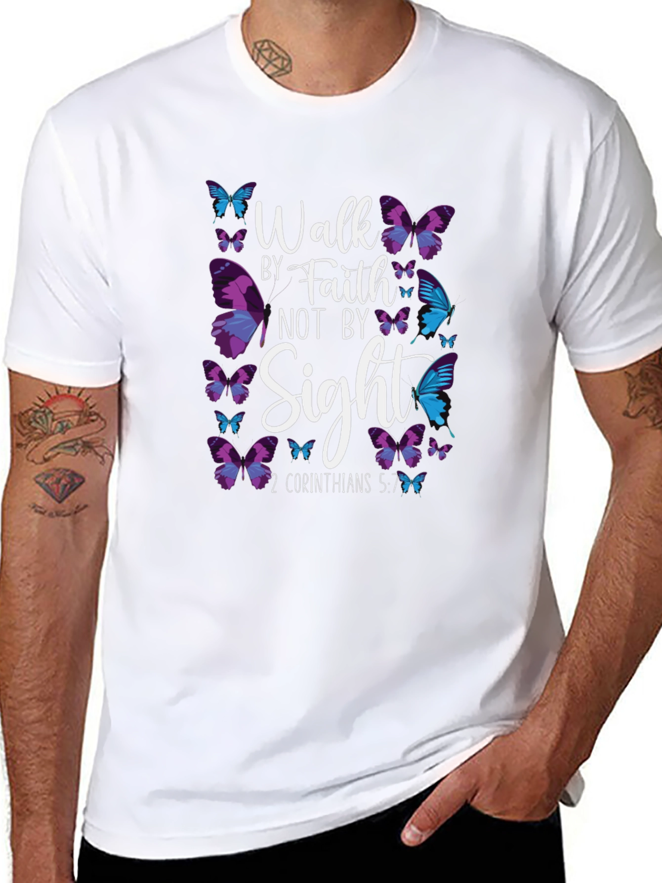 Faith Butterfly Graphic Tee - Christian T-Shirt