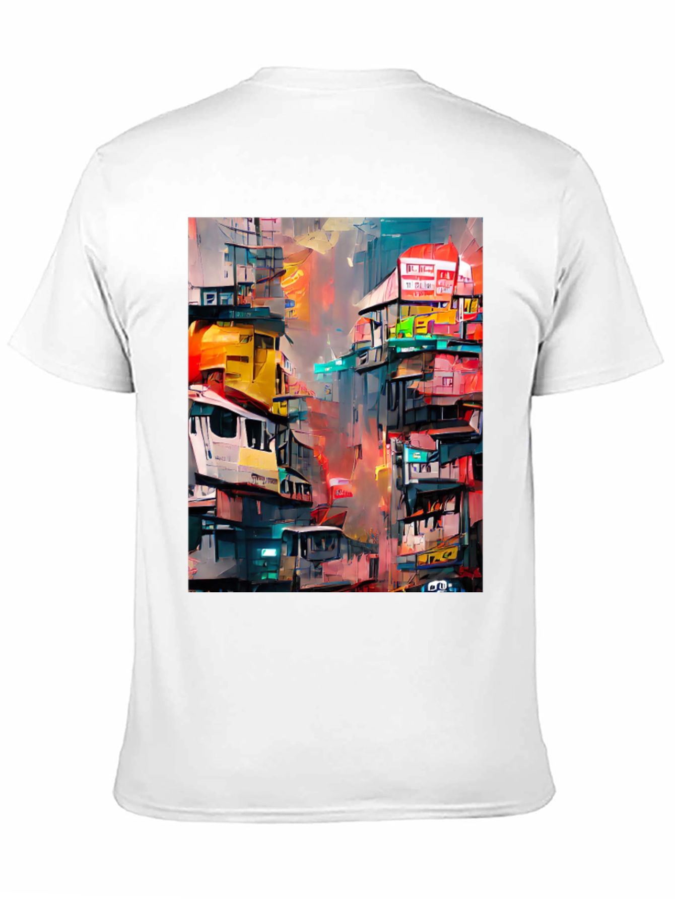Urban Art T-Shirt - Vibrant Cityscape Design