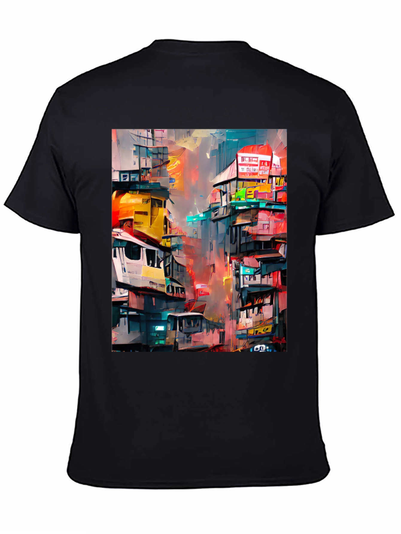 Urban Art T-Shirt - Vibrant Cityscape Design