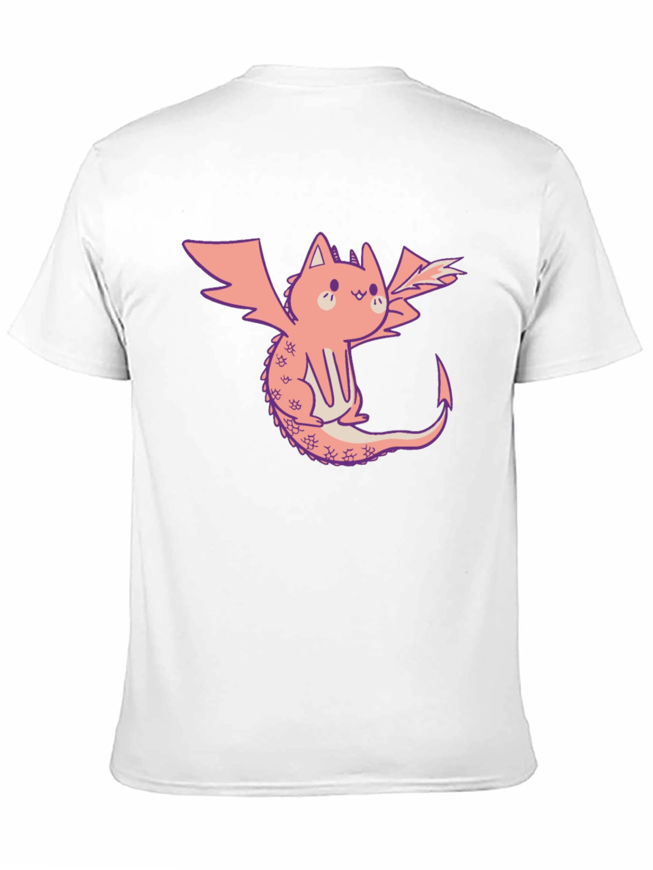 Dragon Cat Graphic Tee - Black Cotton T-Shirt