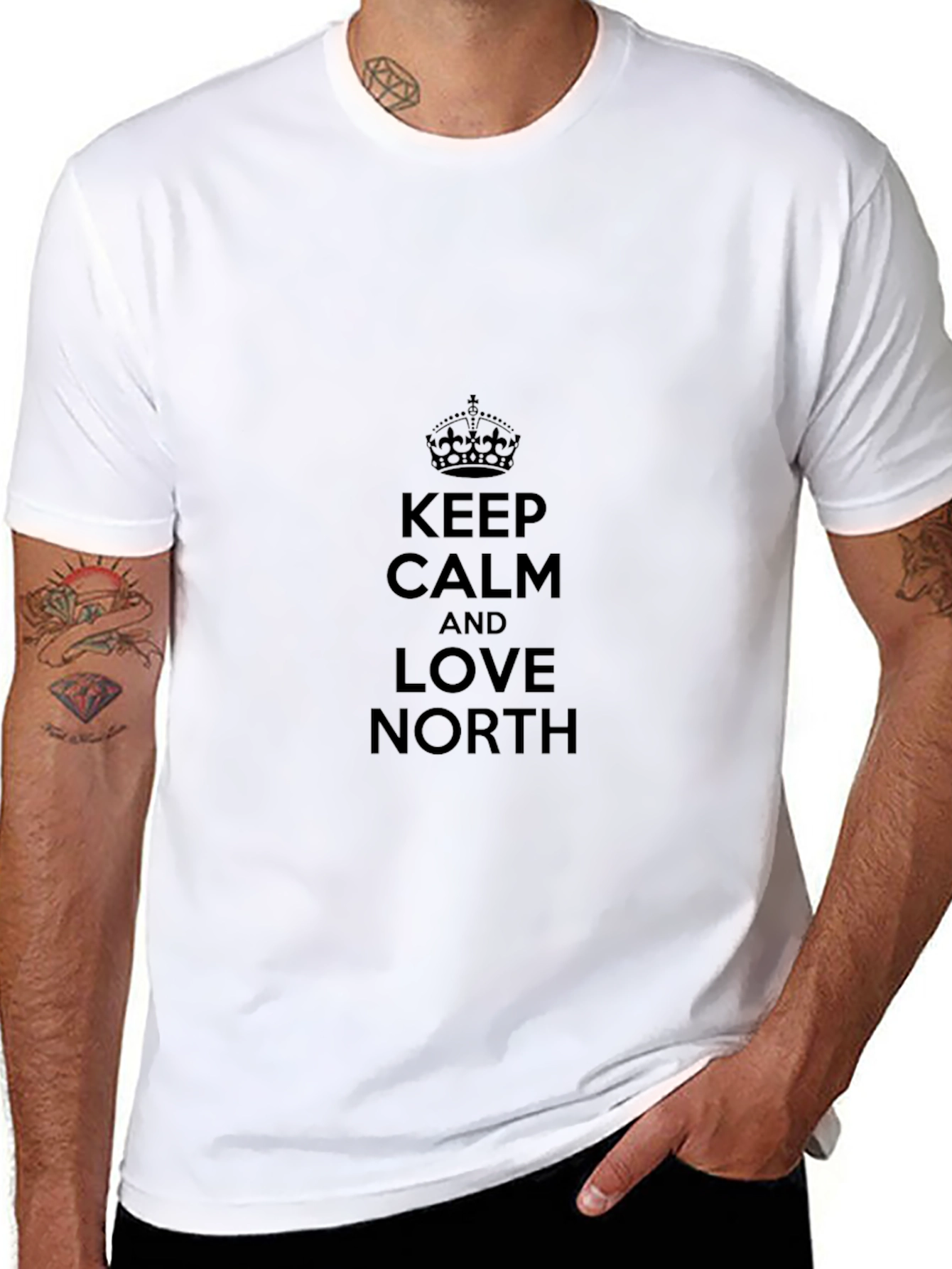 Keep Calm & Love North Black T-Shirt