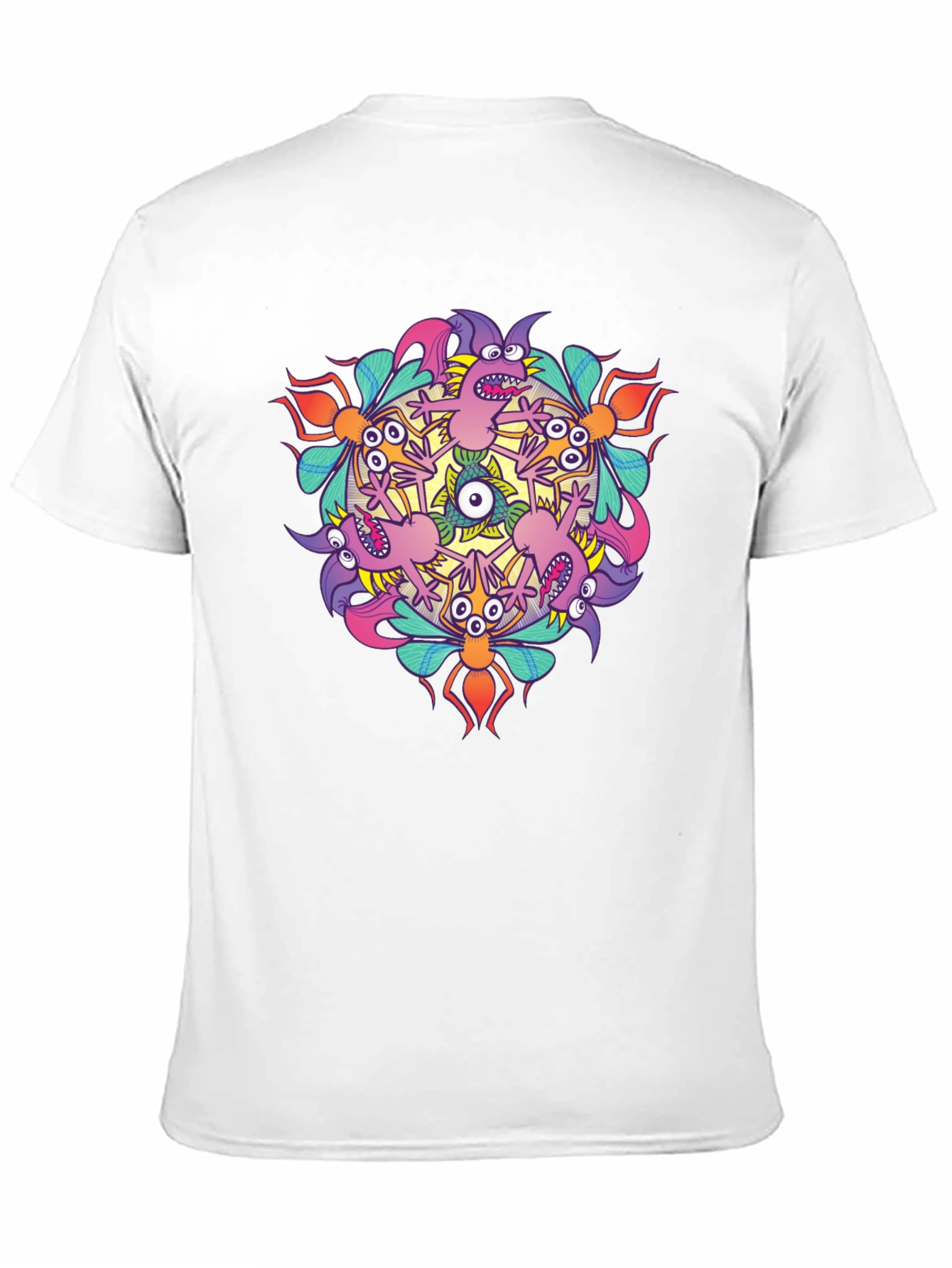 Monster Mandala Graphic Tee - Black