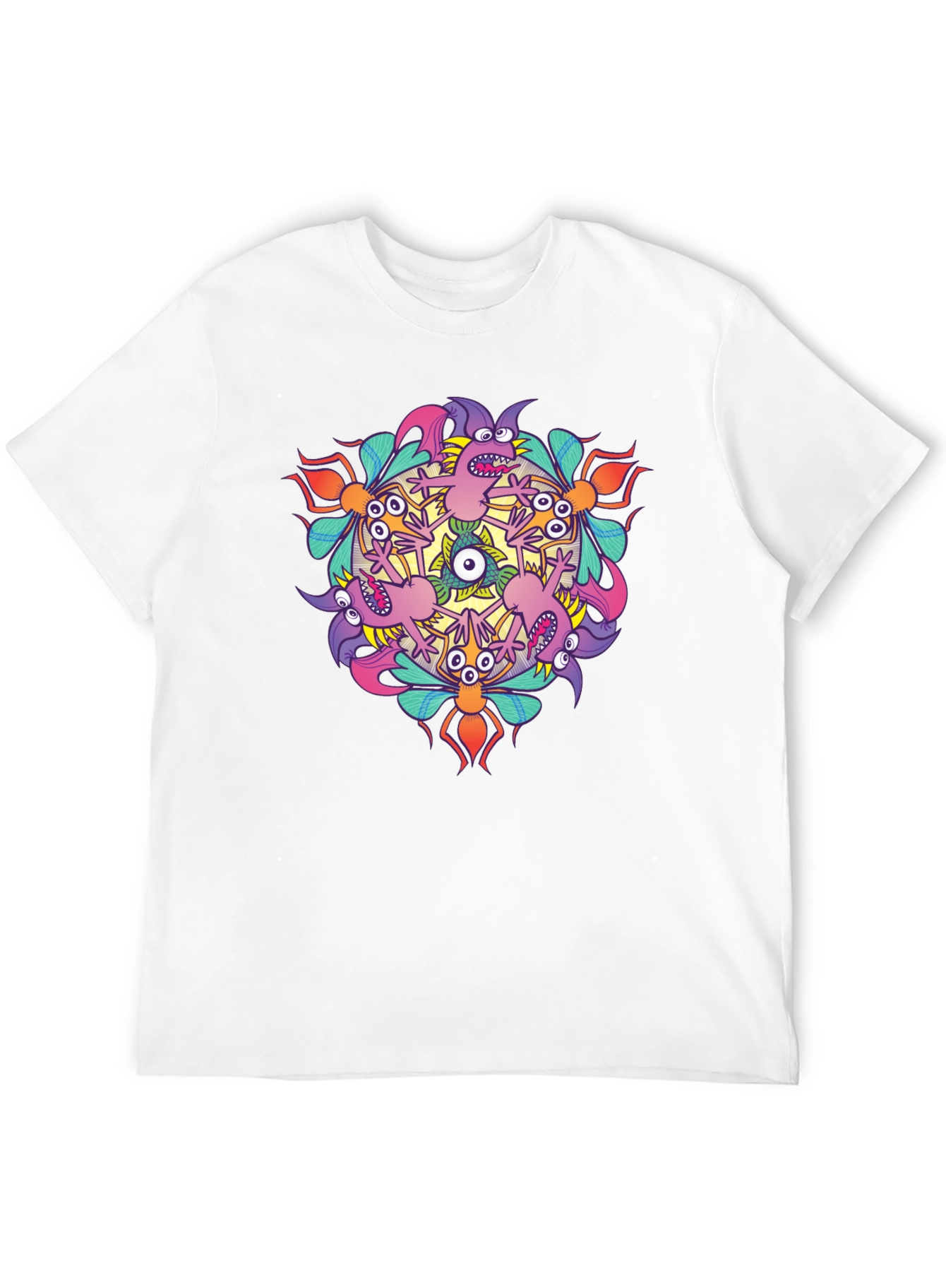 Monster Mandala Graphic Tee - Black