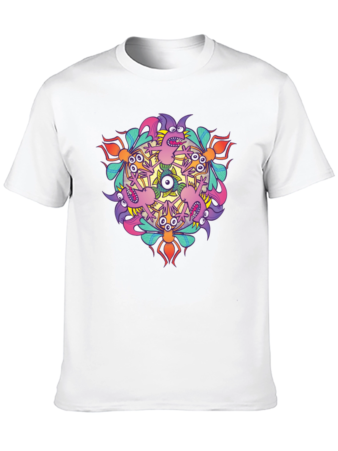 Monster Mandala Graphic Tee - Black