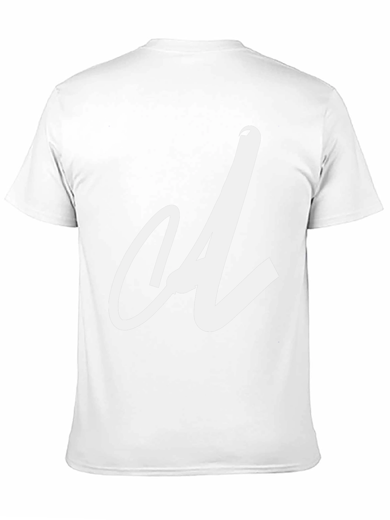 Black T-Shirt with White Letter Graphic