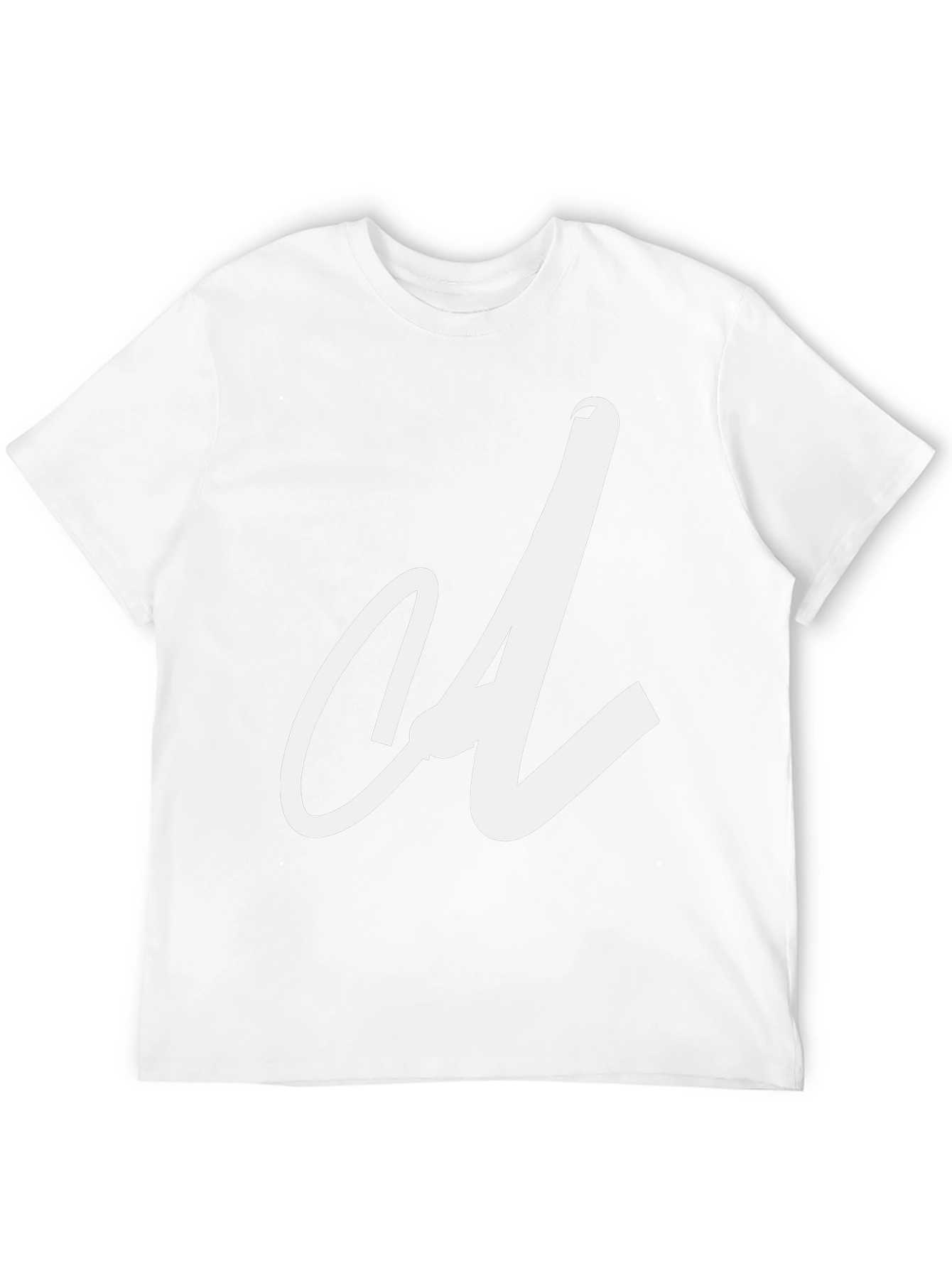 Black T-Shirt with White Letter Graphic