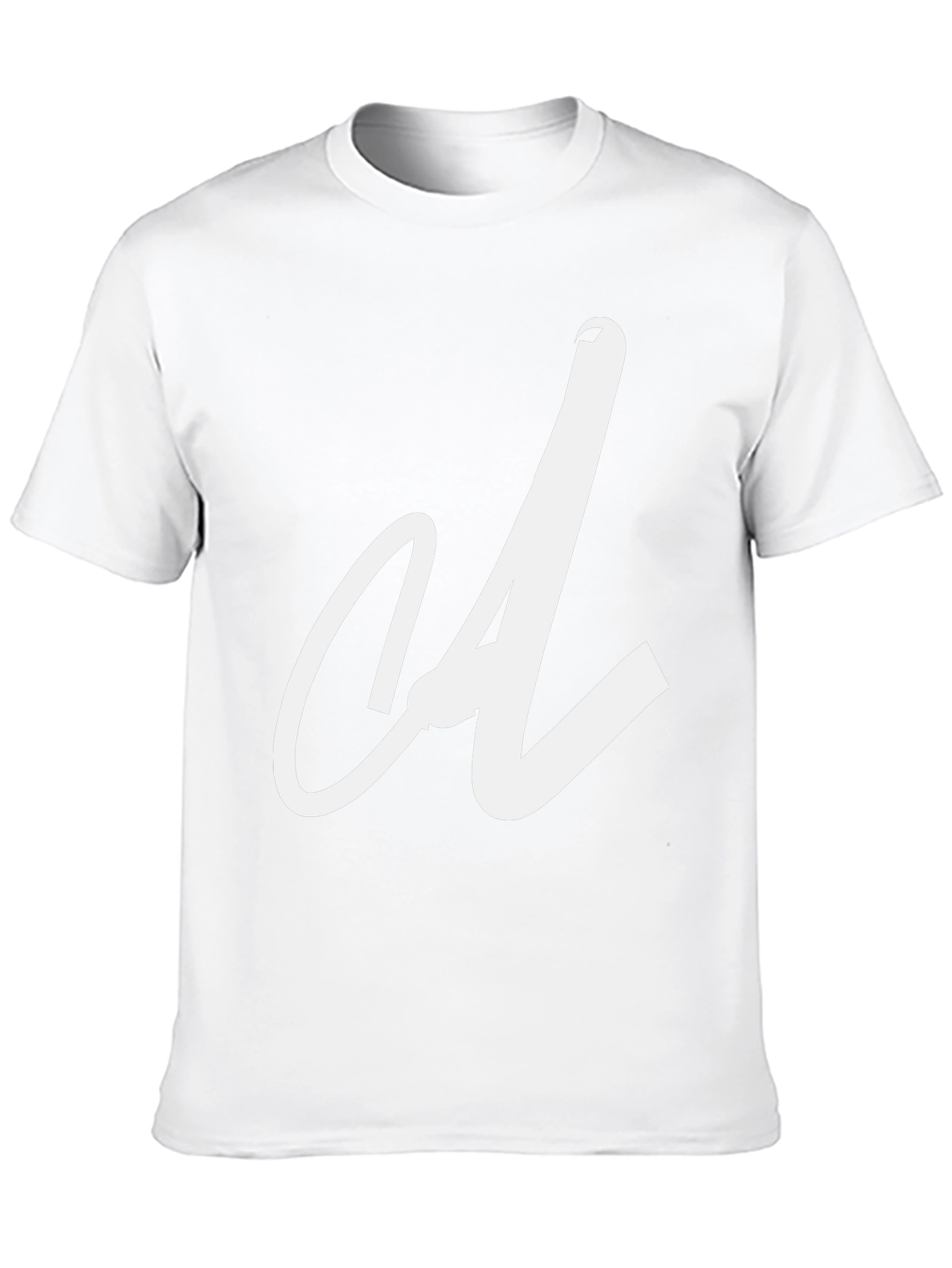 Black T-Shirt with White Letter Graphic