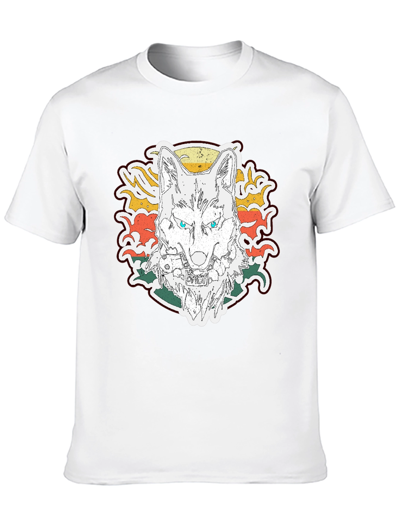 Wolf Graphic Print T-Shirt - Mens