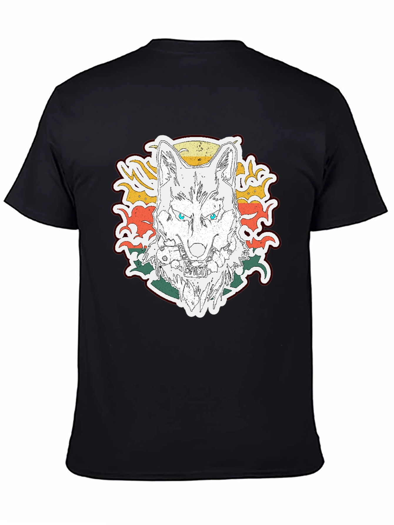 Wolf Graphic Print T-Shirt - Mens