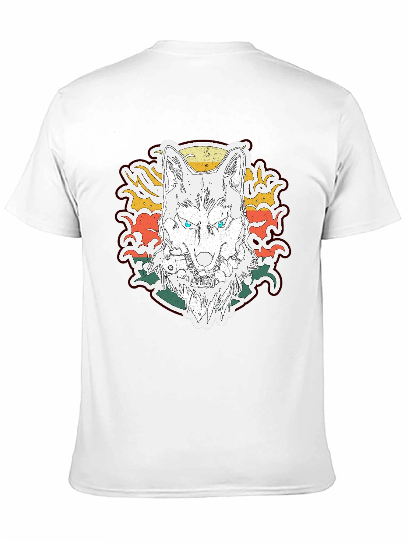 Wolf Graphic Print T-Shirt - Mens