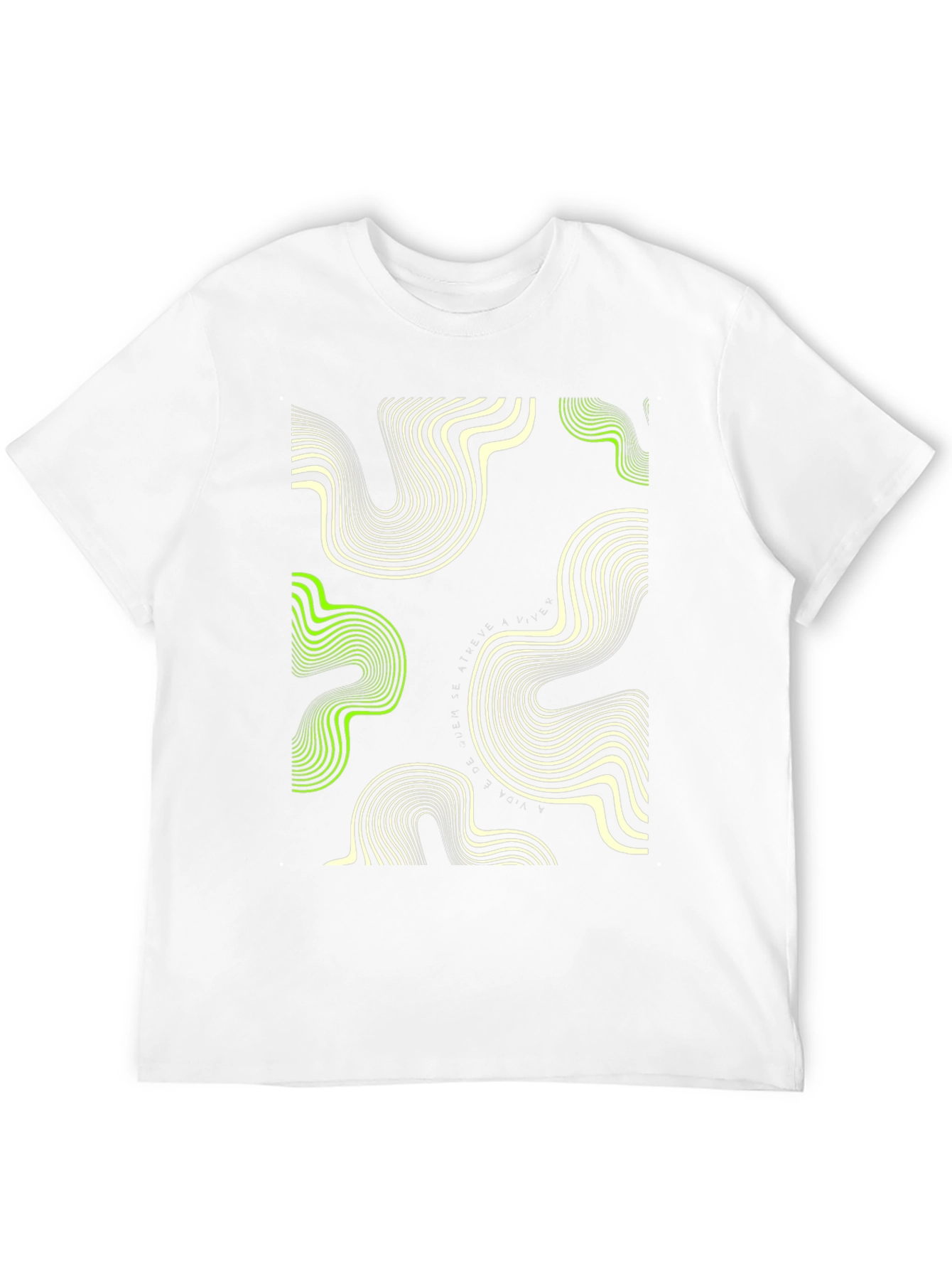 Abstract Wave Pattern Black T-Shirt
