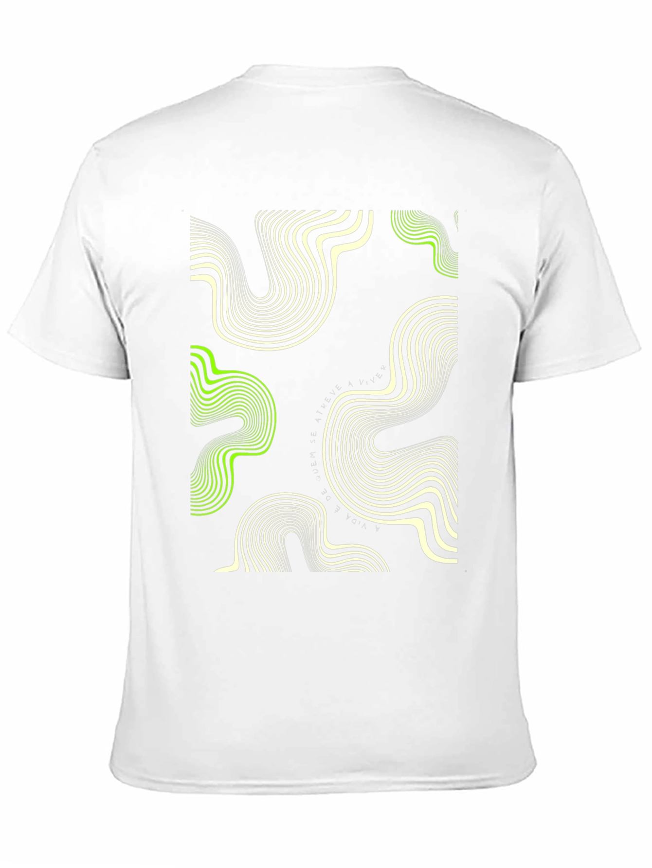 Abstract Wave Pattern Black T-Shirt