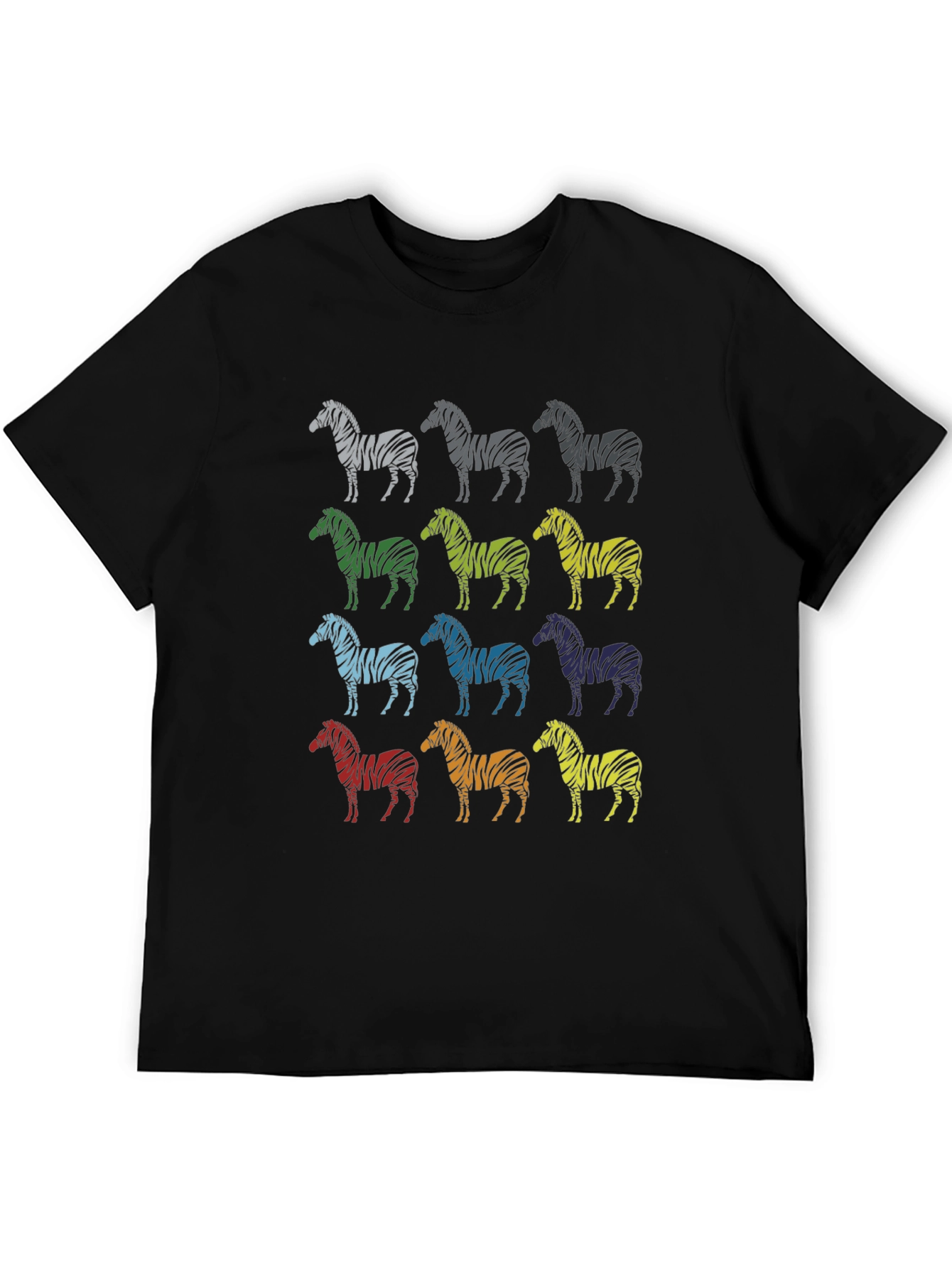 Zebra Print Crew Neck T-Shirt