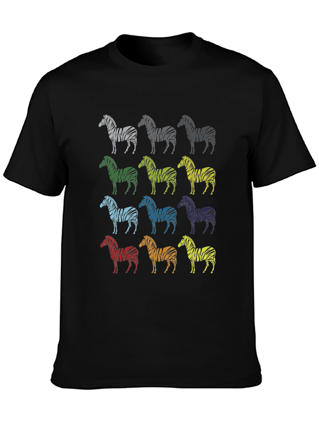 Zebra Print Crew Neck T-Shirt