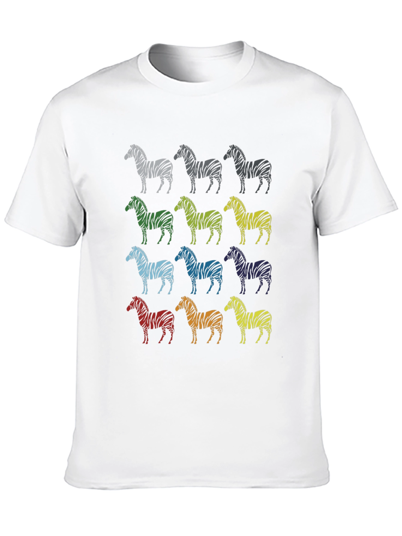 Zebra Print Crew Neck T-Shirt