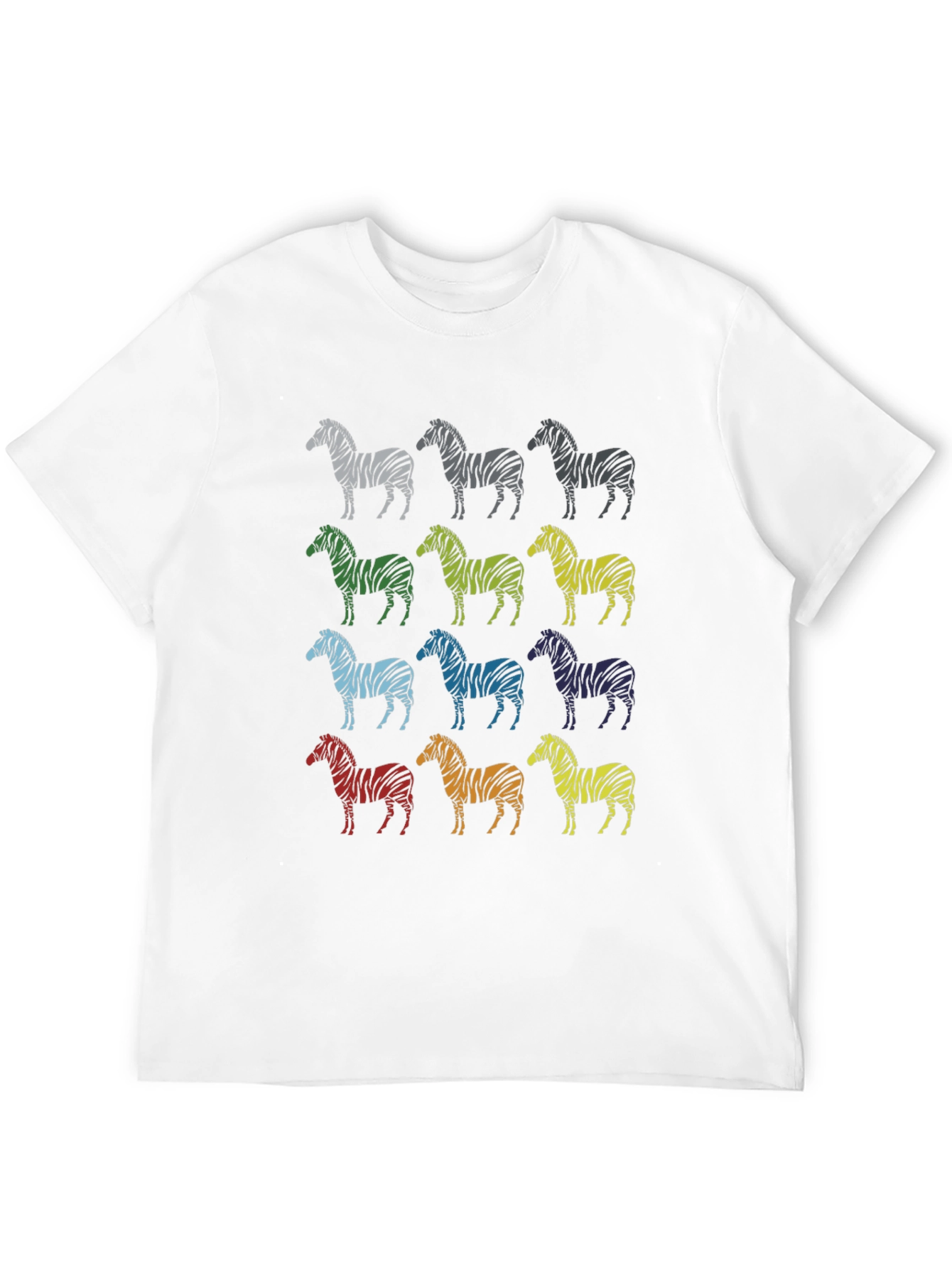 Zebra Print Crew Neck T-Shirt