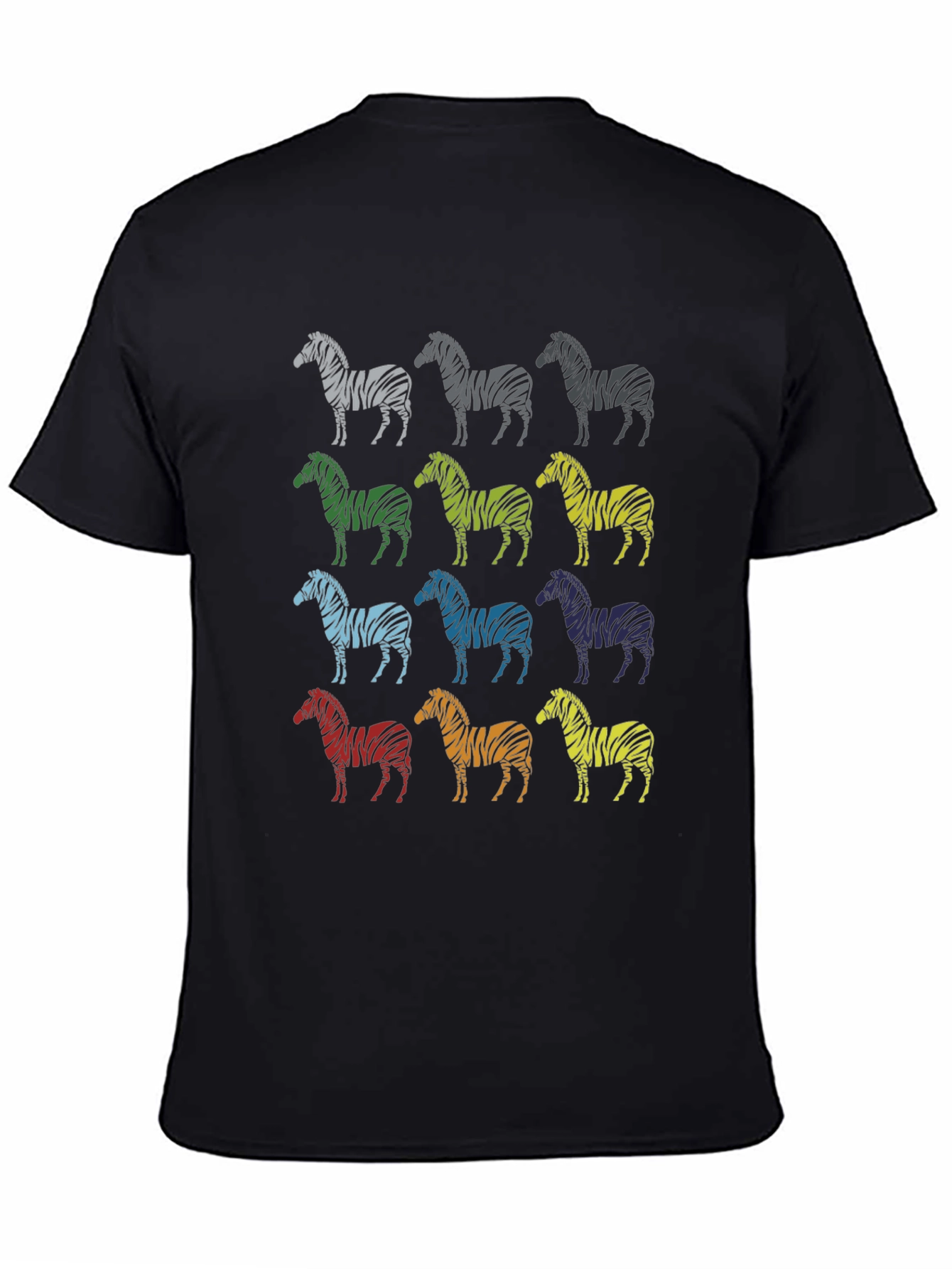 Zebra Print Crew Neck T-Shirt