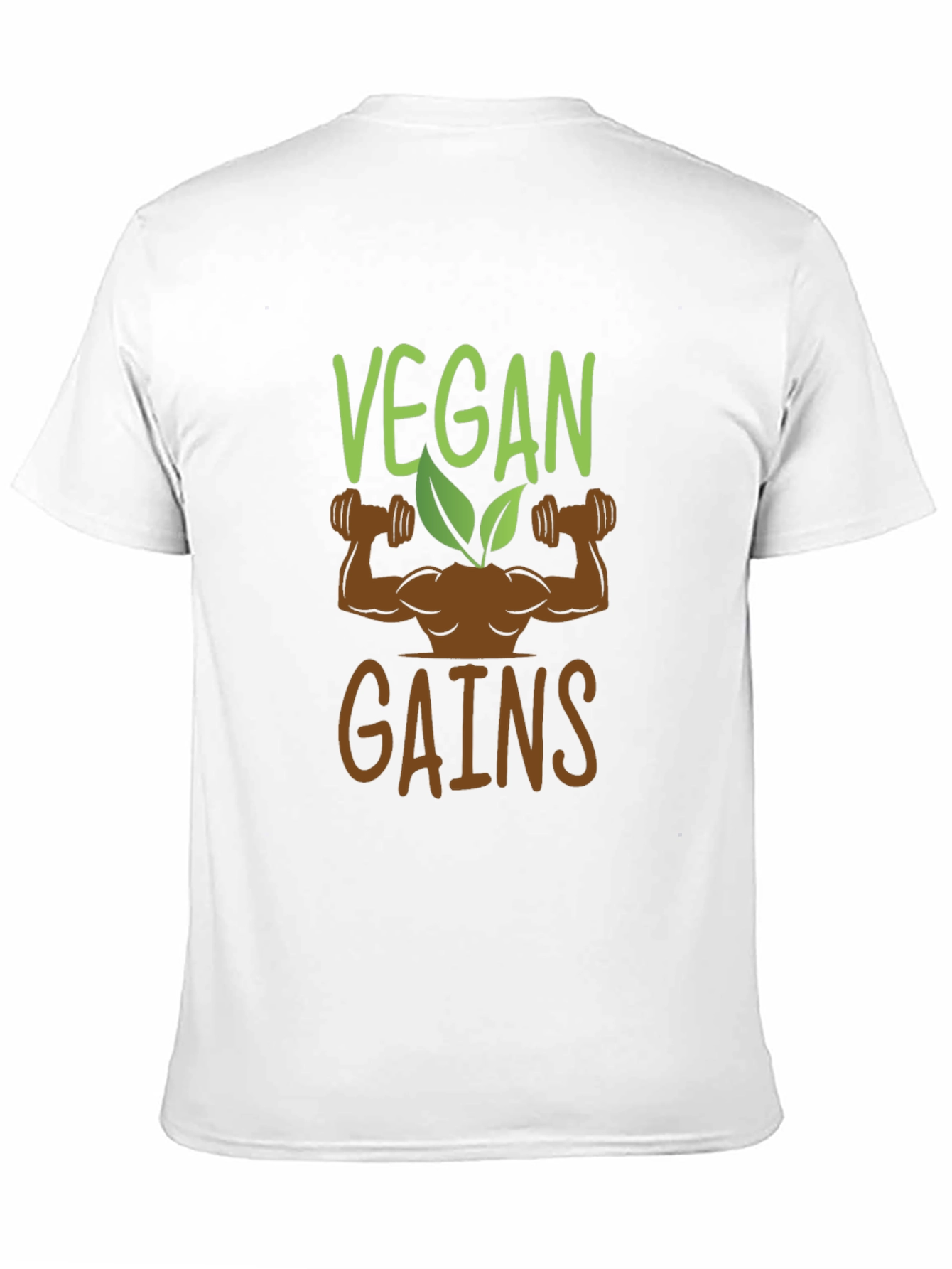 Vegan Gains Graphic T-Shirt - Black