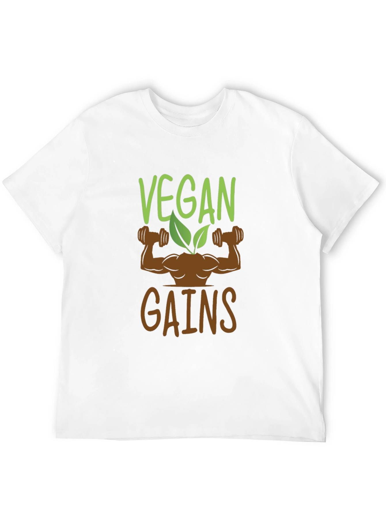 Vegan Gains Graphic T-Shirt - Black