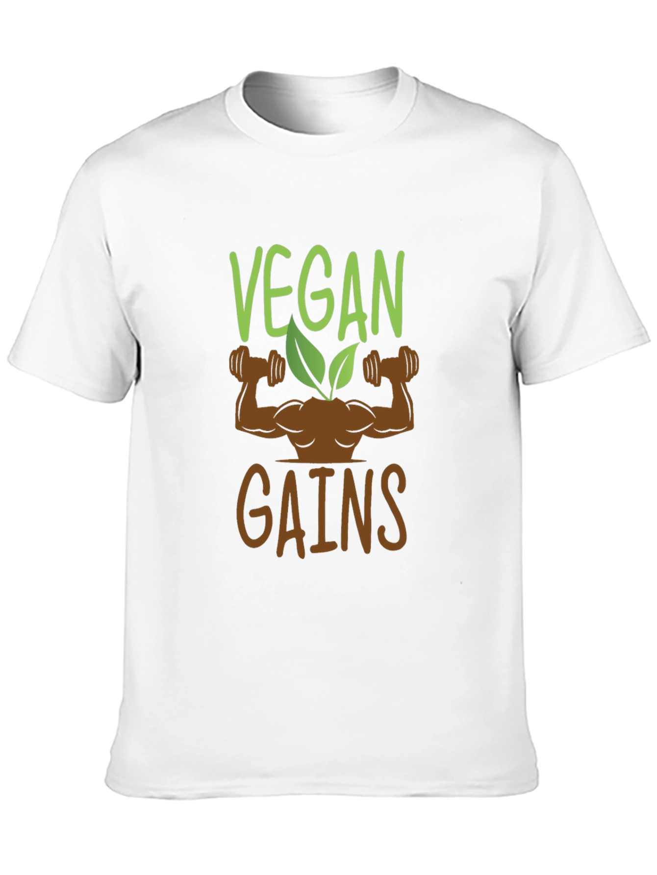 Vegan Gains Graphic T-Shirt - Black