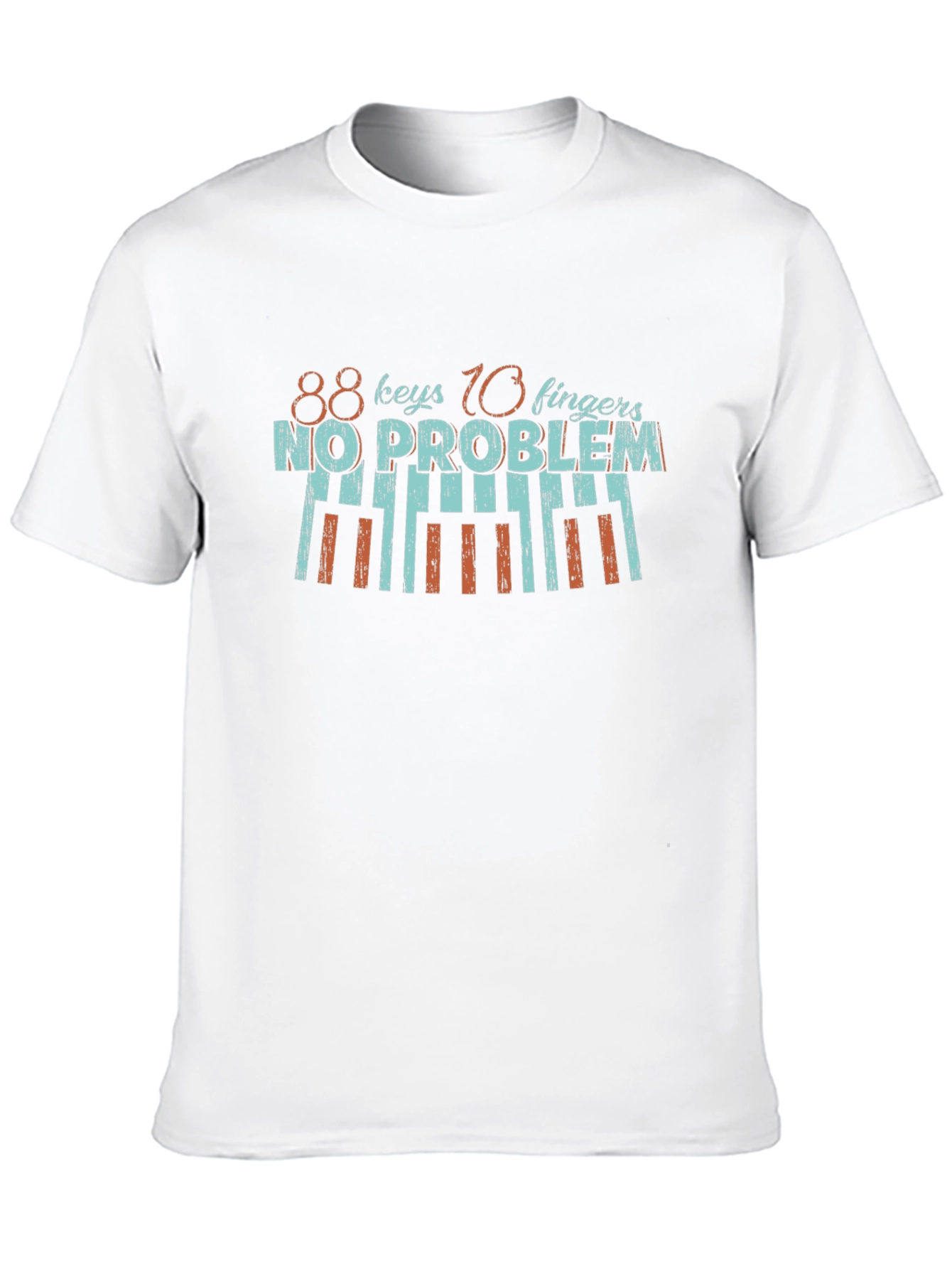88 Keys 10 Fingers No Problem Black T-Shirt