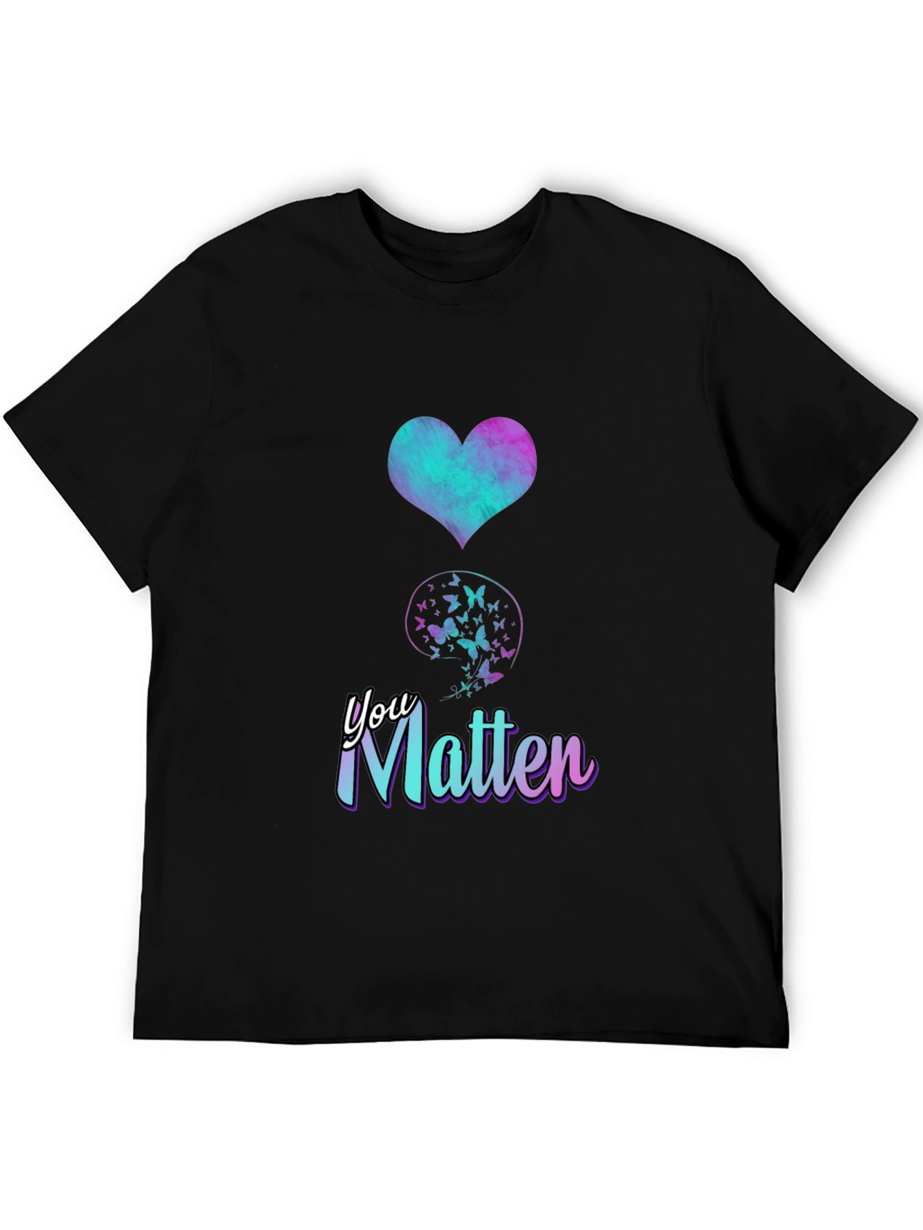 You Matter Butterfly Semicolon Heart Tee