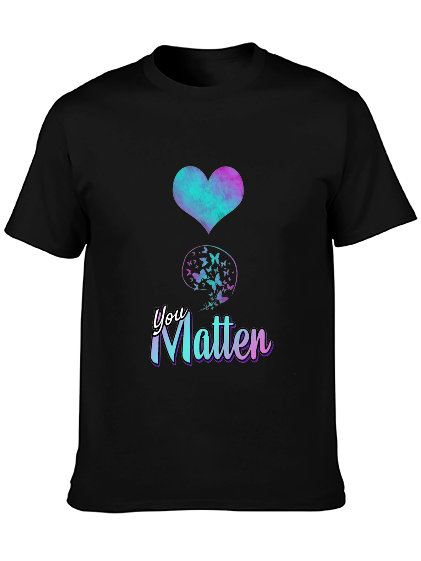 You Matter Butterfly Semicolon Heart Tee