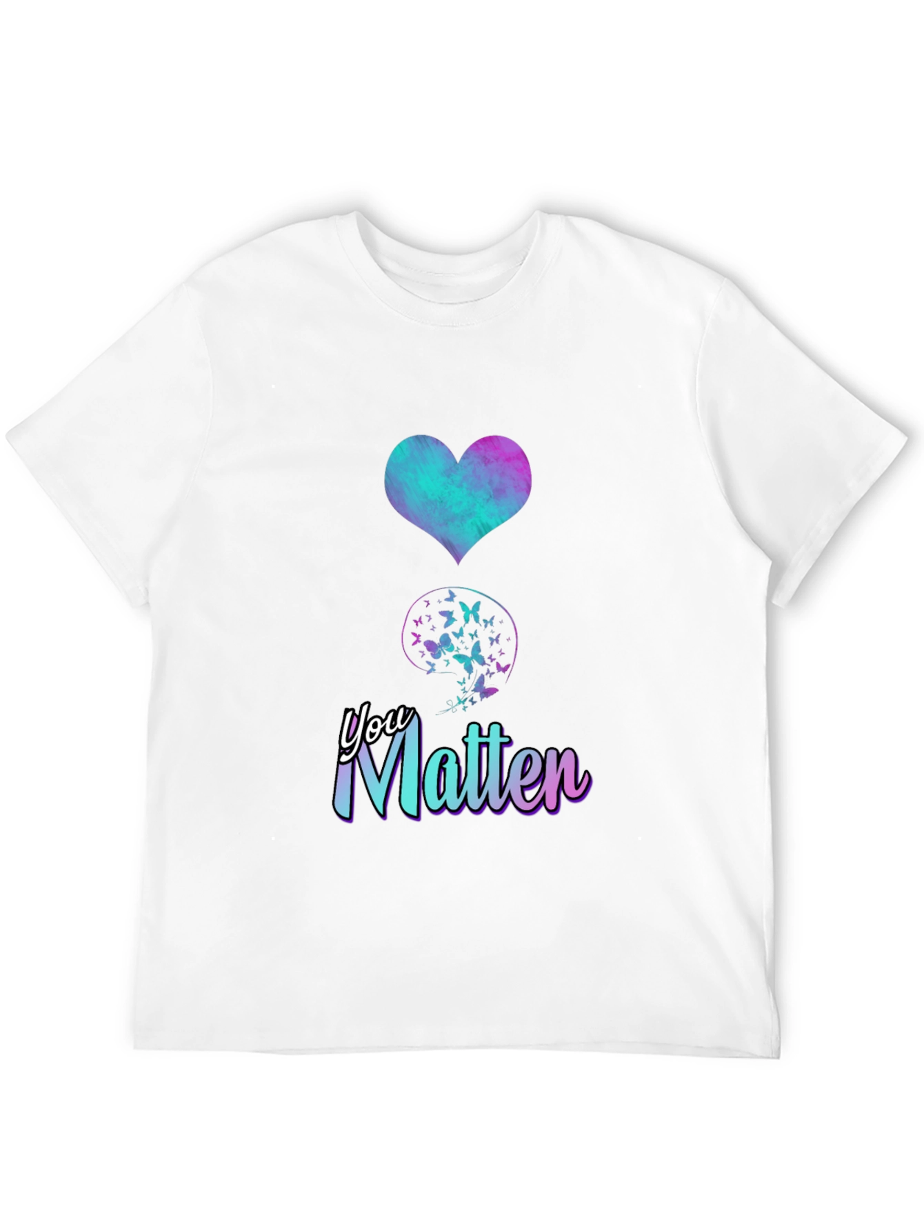You Matter Butterfly Semicolon Heart Tee