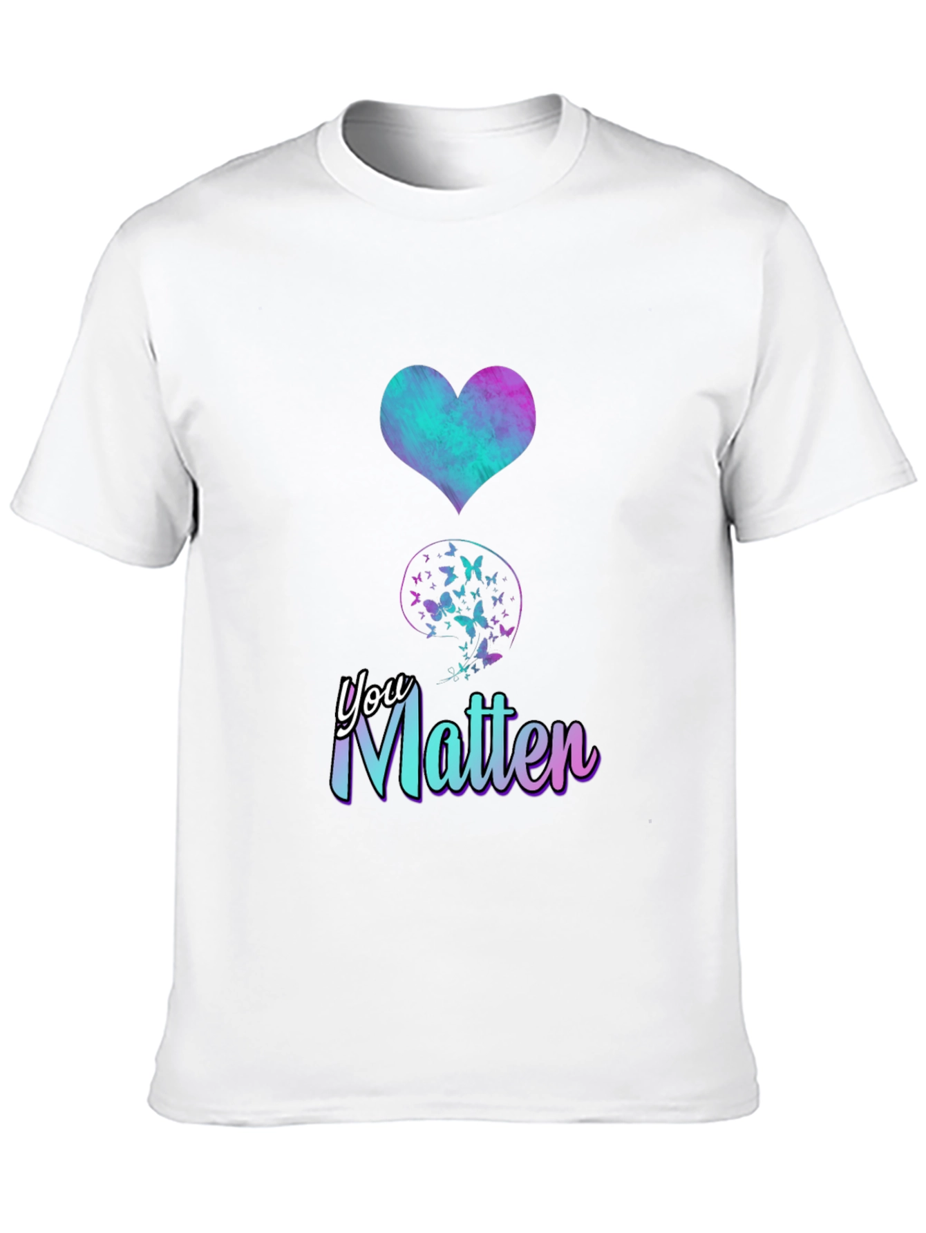 You Matter Butterfly Semicolon Heart Tee