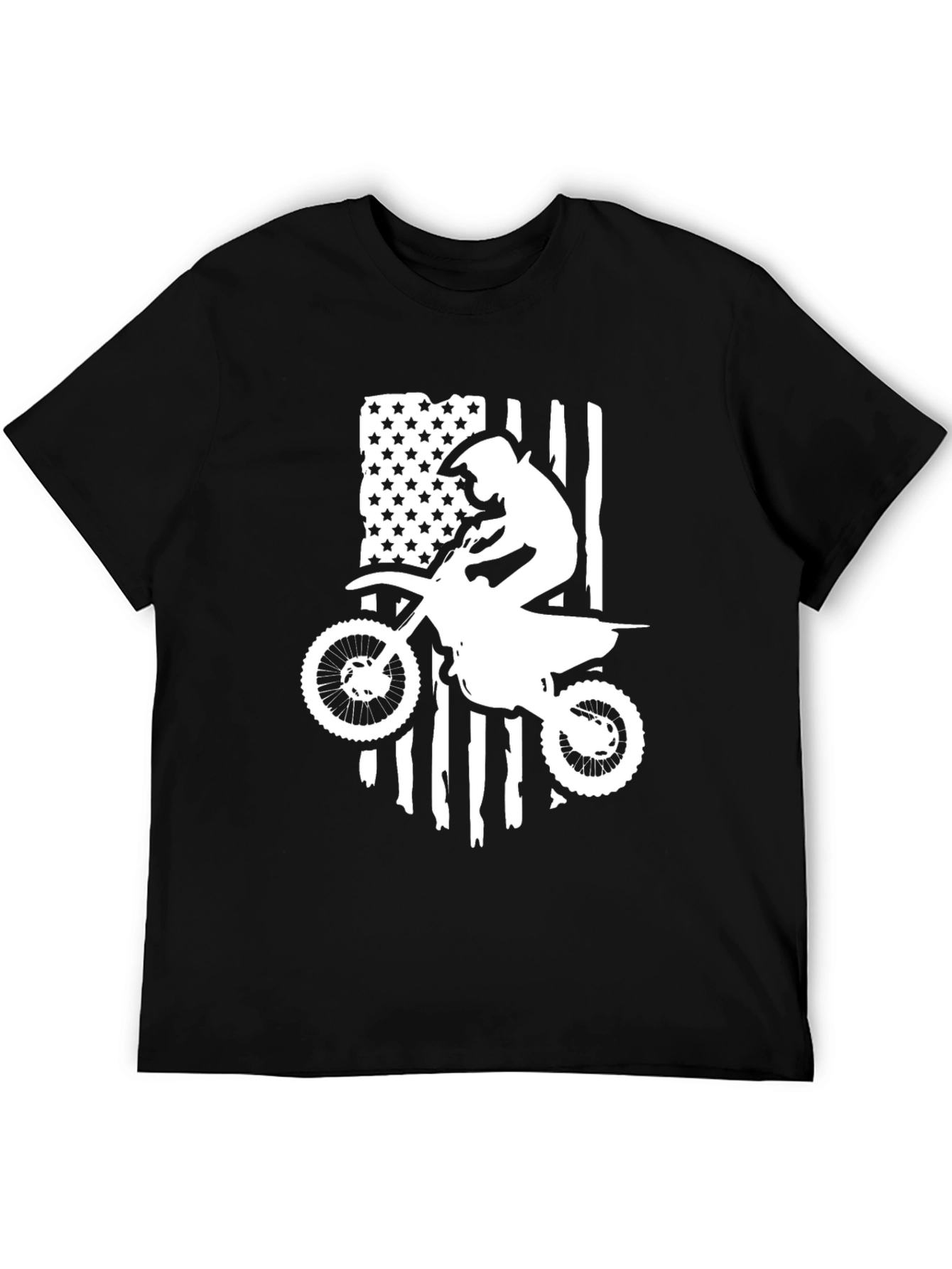 Motocross American Flag Graphic Tee