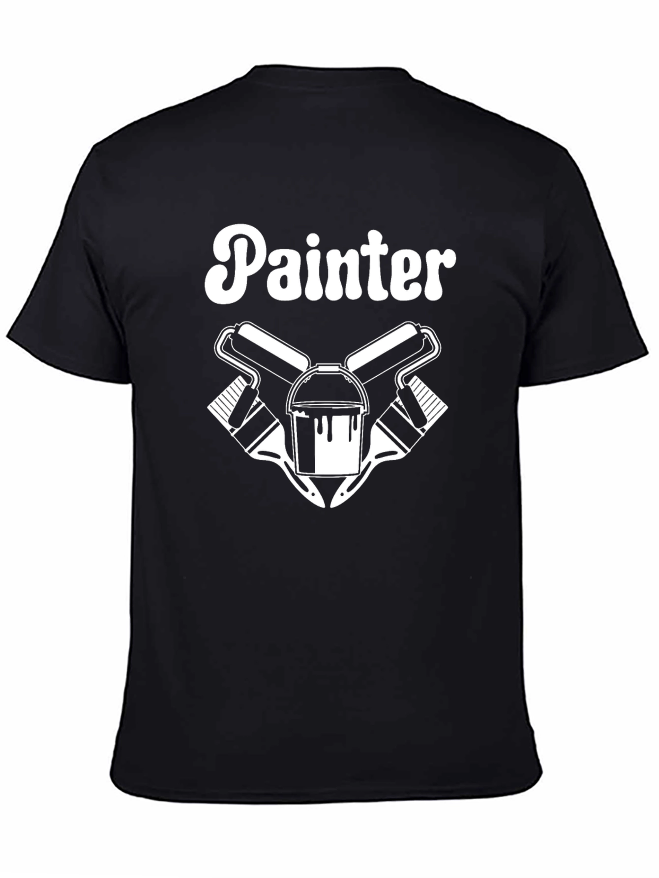 Painter T-Shirt: Paint Rollers and Brush