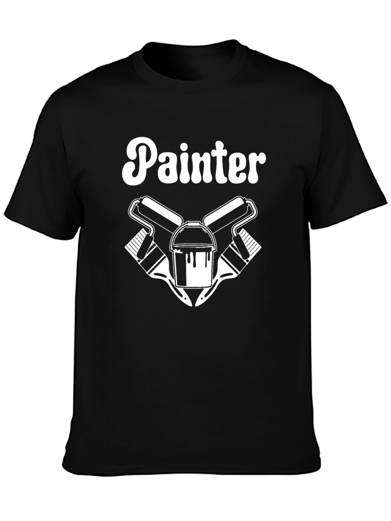Painter T-Shirt: Paint Rollers and Brush