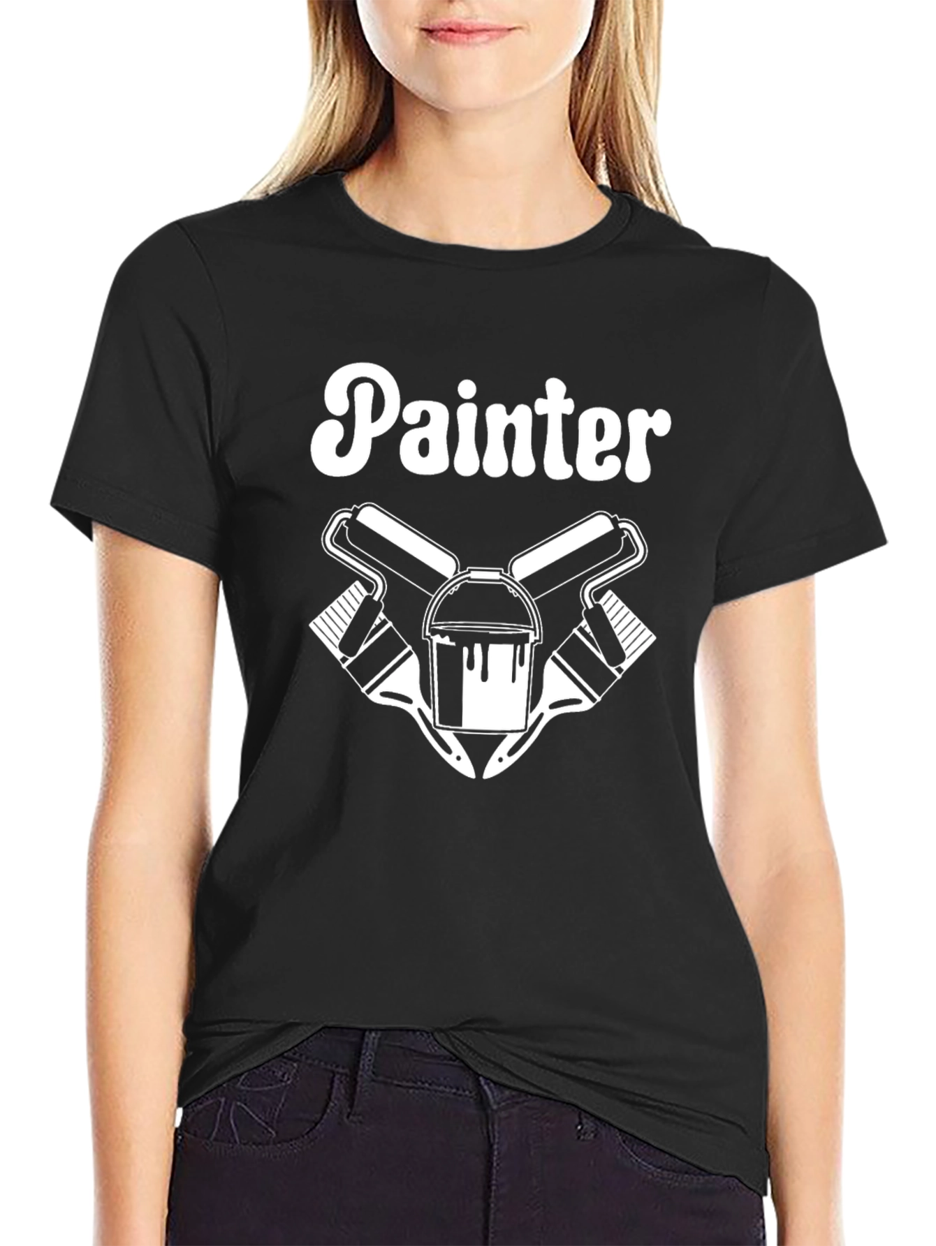 Painter T-Shirt: Paint Rollers and Brush