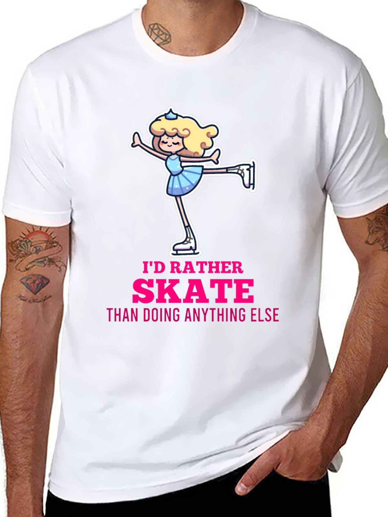 Id Rather Skate T-Shirt - Figure Skating Gift