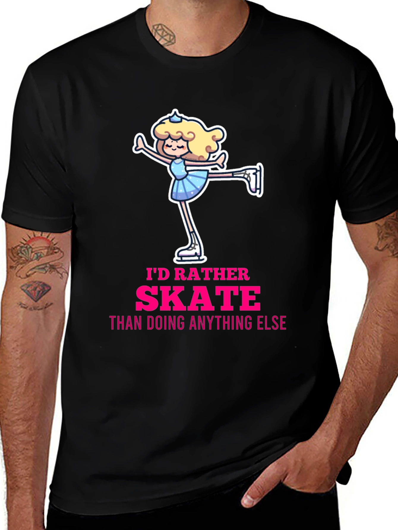 Id Rather Skate T-Shirt - Figure Skating Gift