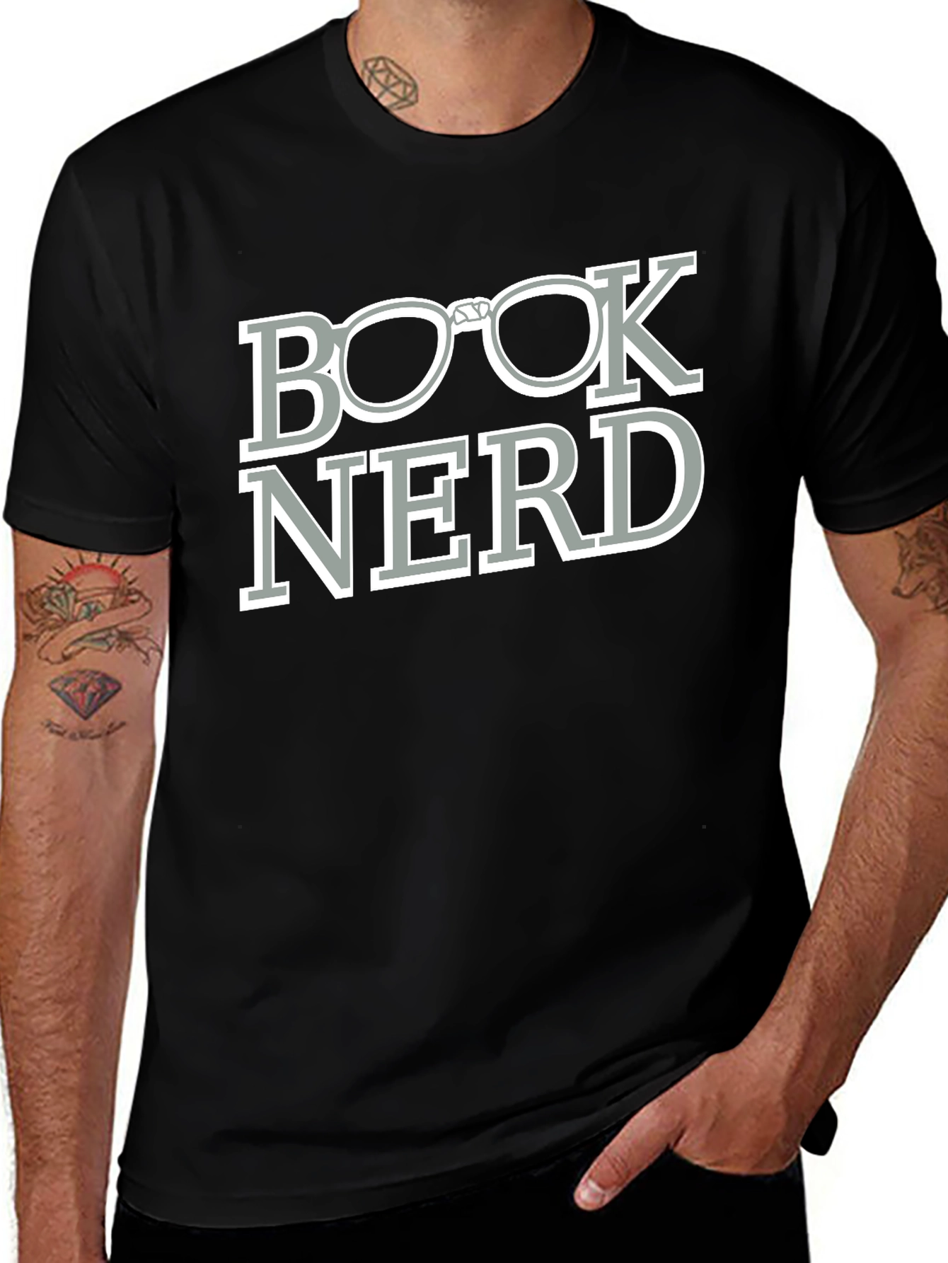 Book Nerd T-Shirt - Black Graphic Tee