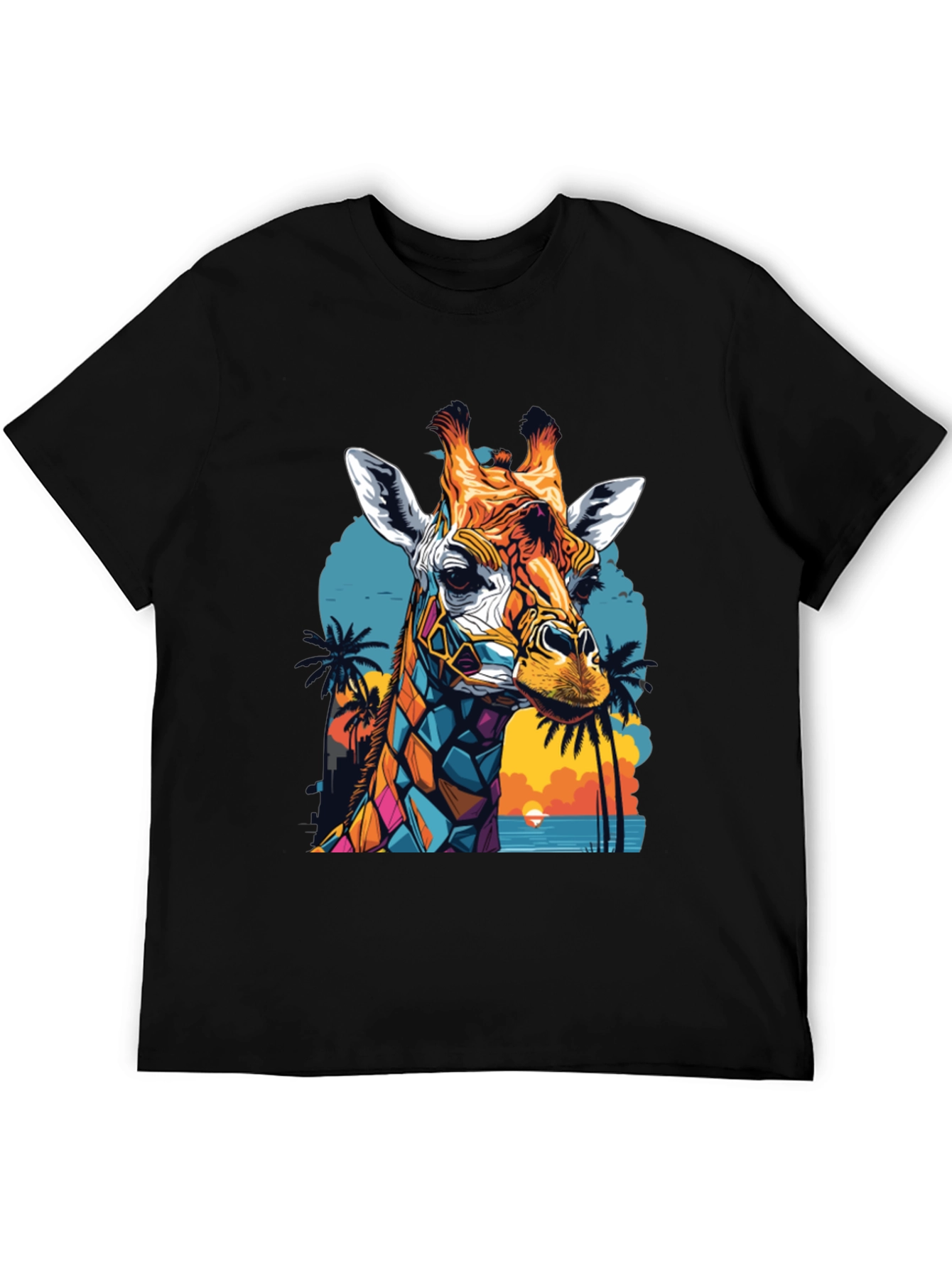 Colorful Giraffe Graphic Tee