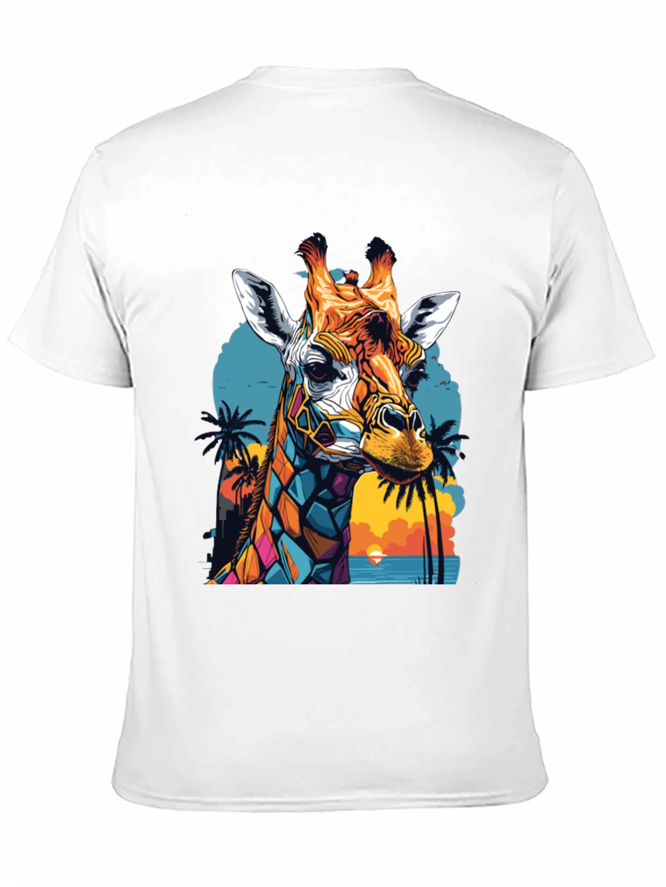 Colorful Giraffe Graphic Tee