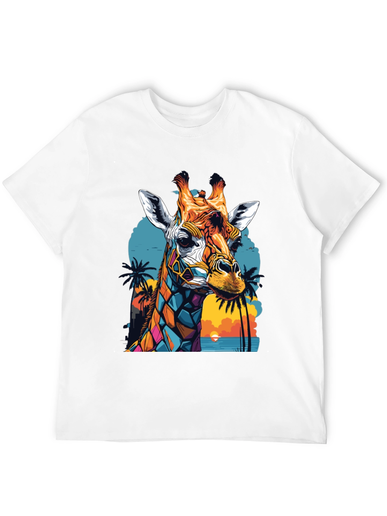 Colorful Giraffe Graphic Tee