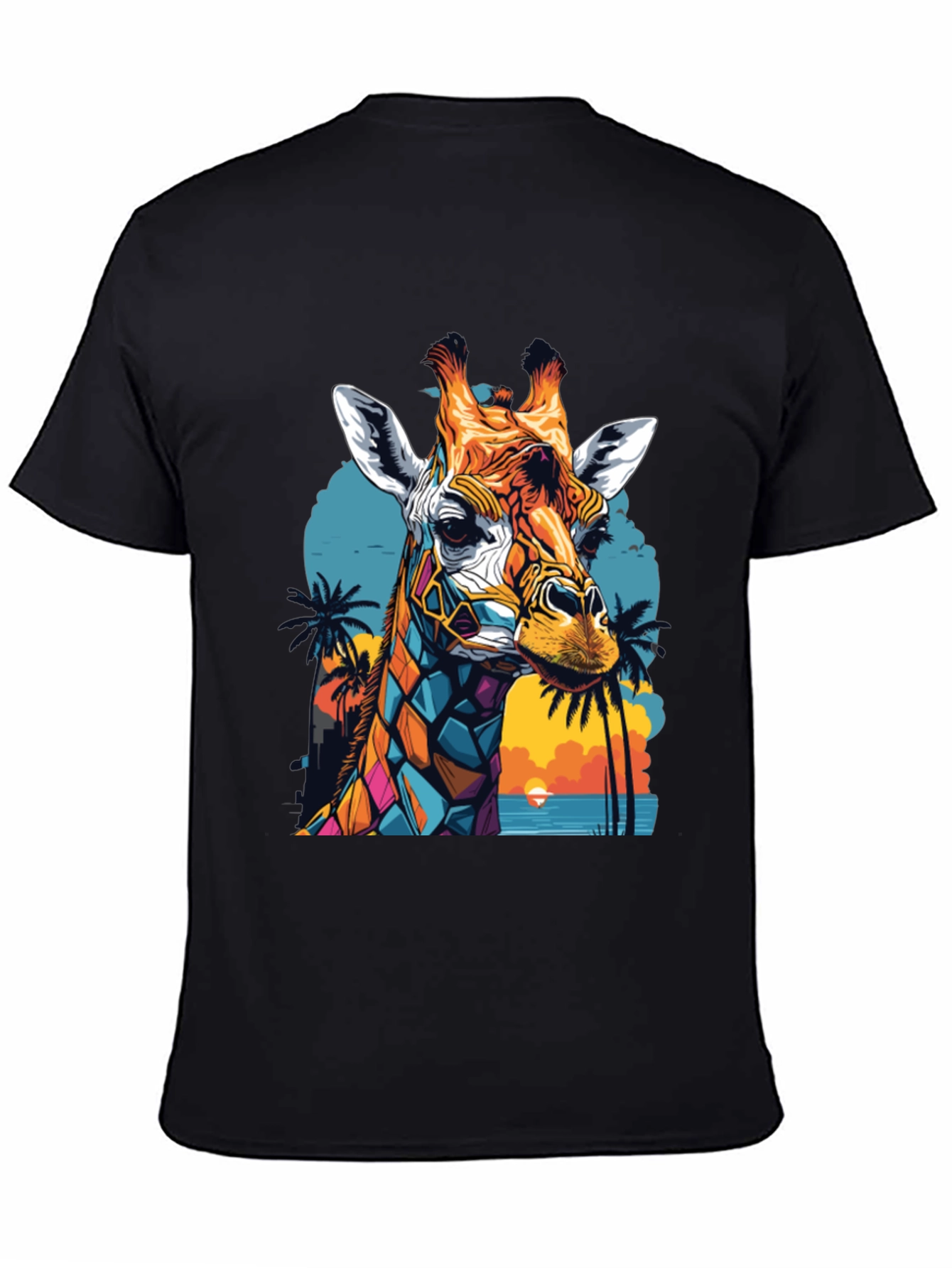 Colorful Giraffe Graphic Tee