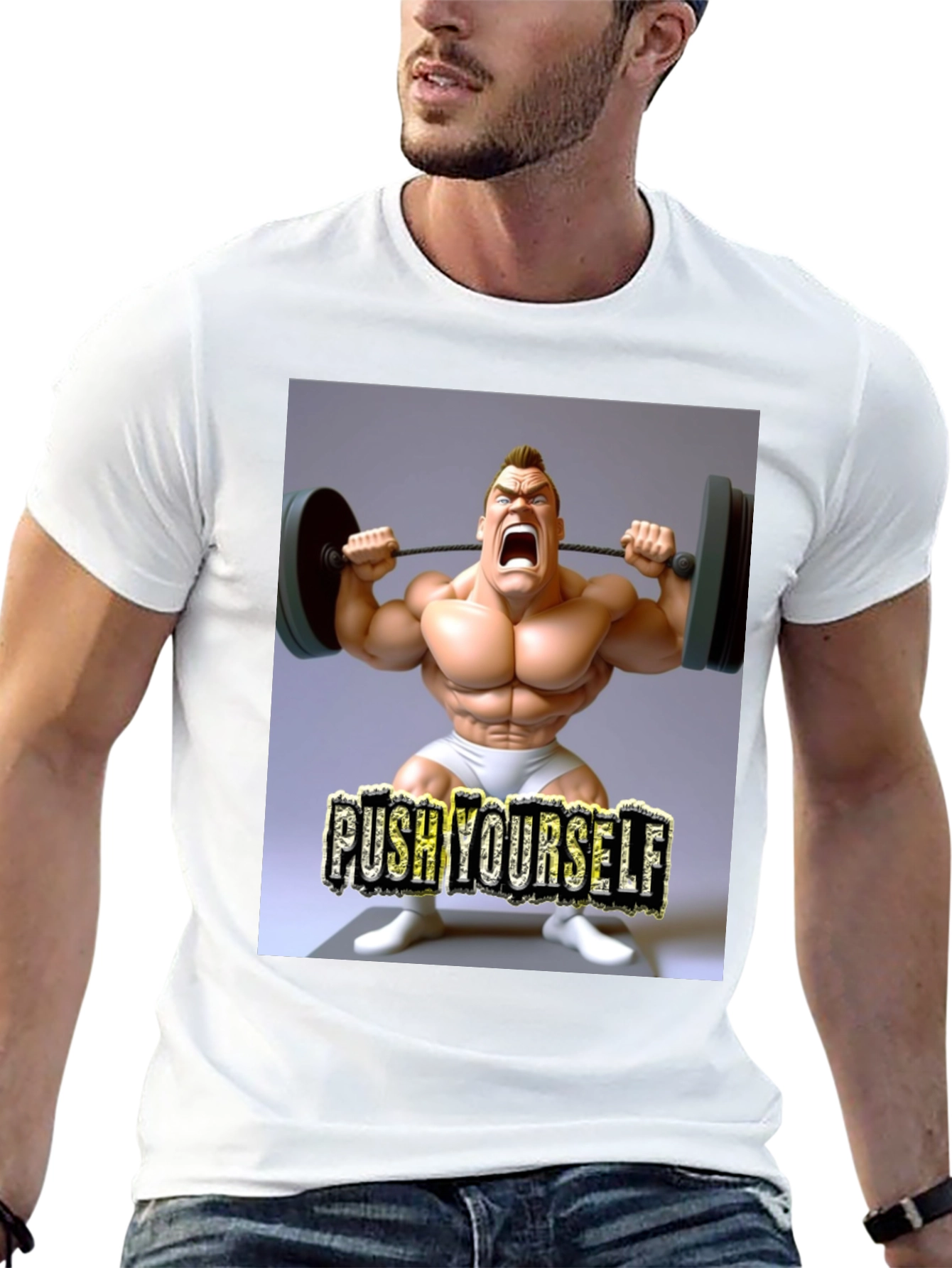Push Yourself Gym Black T-Shirt
