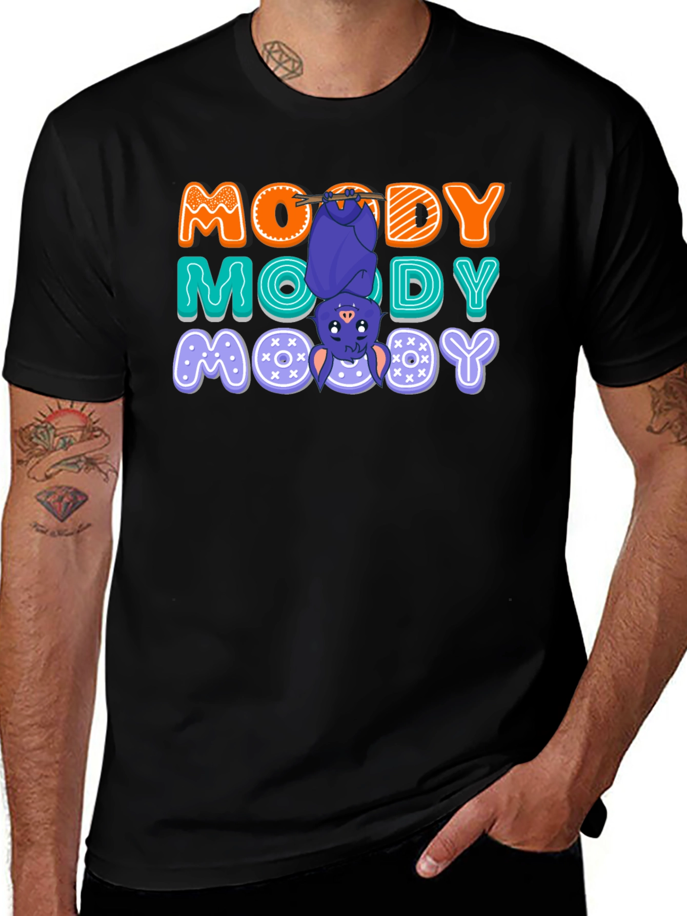 Moody Bat Graphic T-Shirt