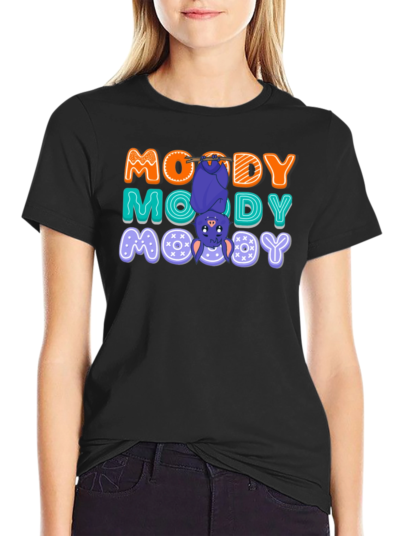 Moody Bat Graphic T-Shirt