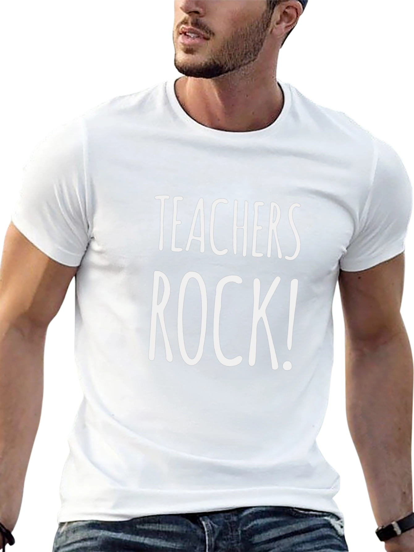 Teachers Rock! Graphic Tee - Black